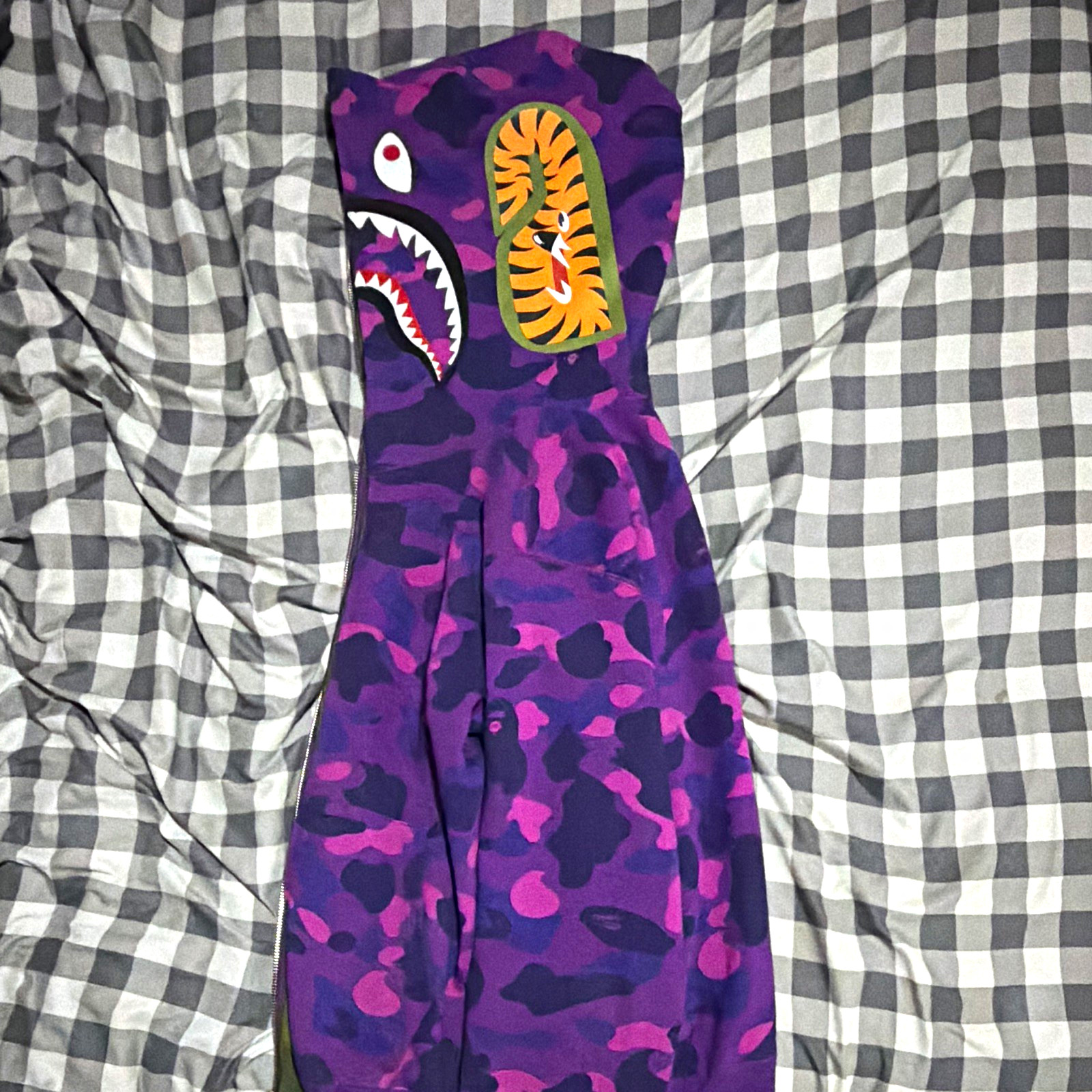 A Bathing Ape BAPE Shark Camo Full Zip Fleece Hoodie Men’s M Multicolor A Bathing Ape BAPE Shark Camo Full Zip Fleece Hoodie Men’s M Multicolor