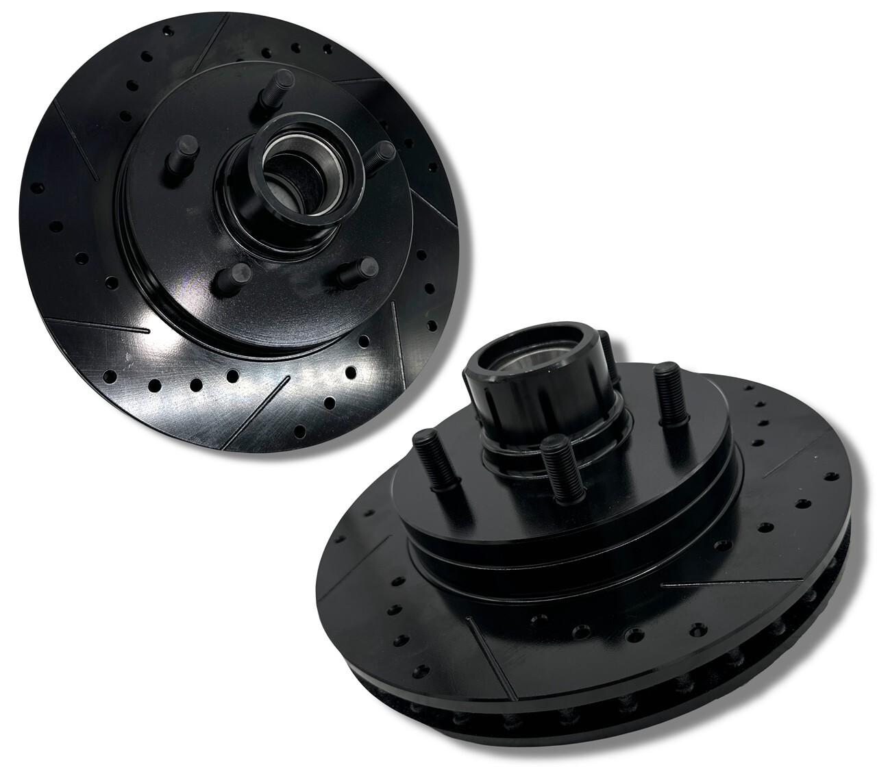 1988-98 Chevy/GMC 3100 OBS Drilled & Slotted Rotors BLACK (PAIR) 1.25\ 1988-98 Chevy/GMC 3100 OBS Drilled & Slotted Rotors BLACK (PAIR) 1.25\