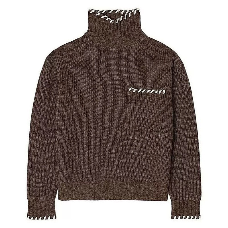🎁🎁AUTHENTIC France Sandro Women Charm Stand Collar Knit Wool Sweater Tops SML