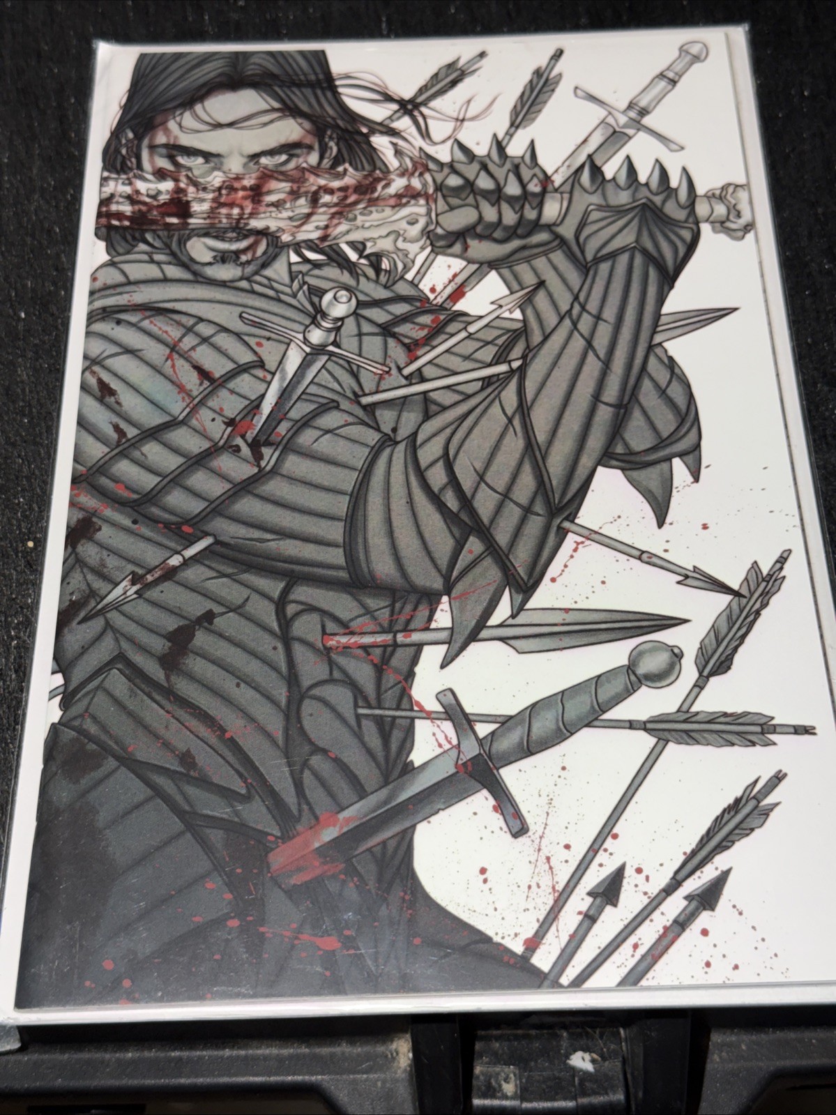 BRZRKR POETRY OF MADNESS #1 FRISON SDCC VIRGIN VARIANT Limited to 400 w COA NM