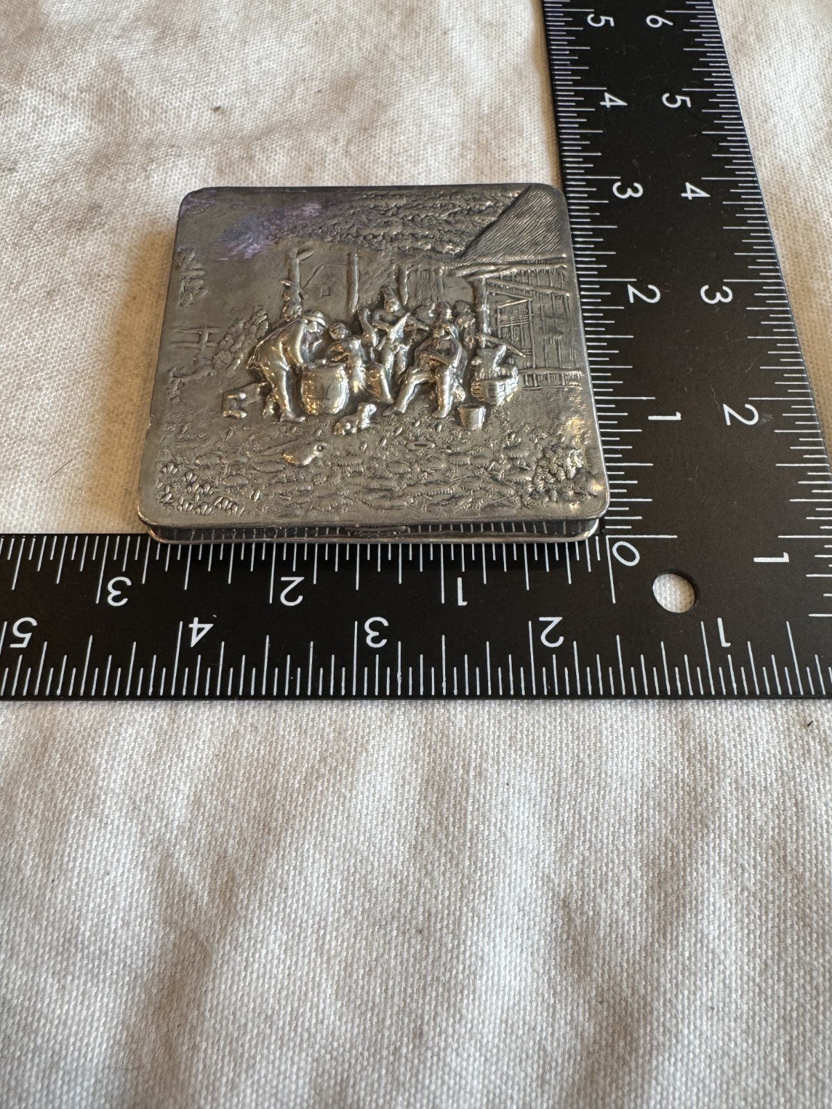 Vintage Sterling Silver Hans Jensen Denmark Former Comapct, Box 1.97ozt