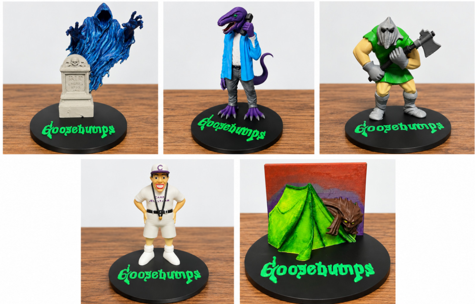 Goosebumps Set of 5, Camp Nightmare, Jelly Jam, Terror Tower, Ghost Beach, Creep Goosebumps Set of 5, Camp Nightmare, Jelly Jam, Terror Tower, Ghost Beach, Creep