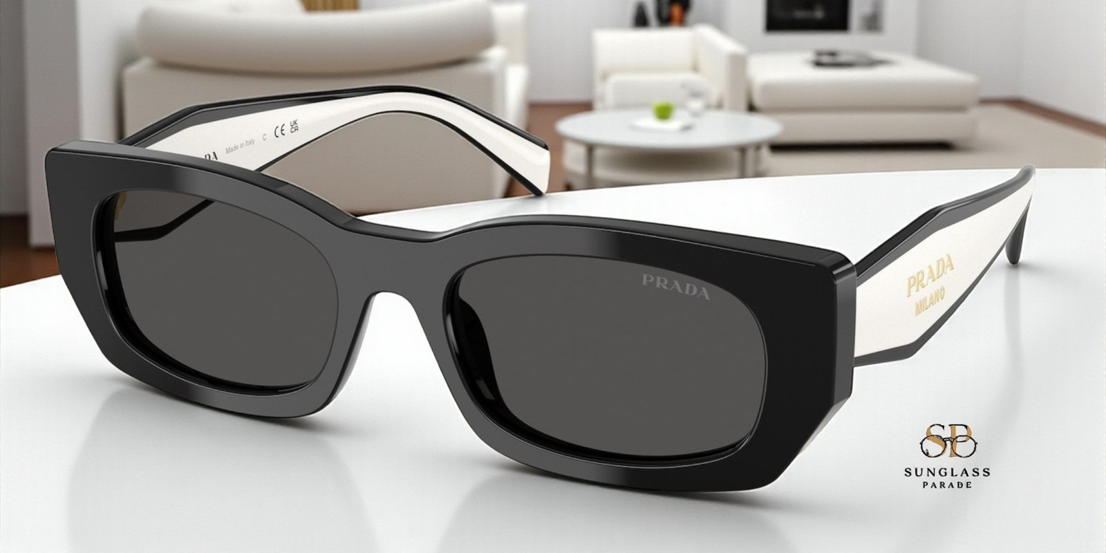 PRADA PR B05S 09Q08Z Black Dark Grey 53 mm Women\'s Sunglasses