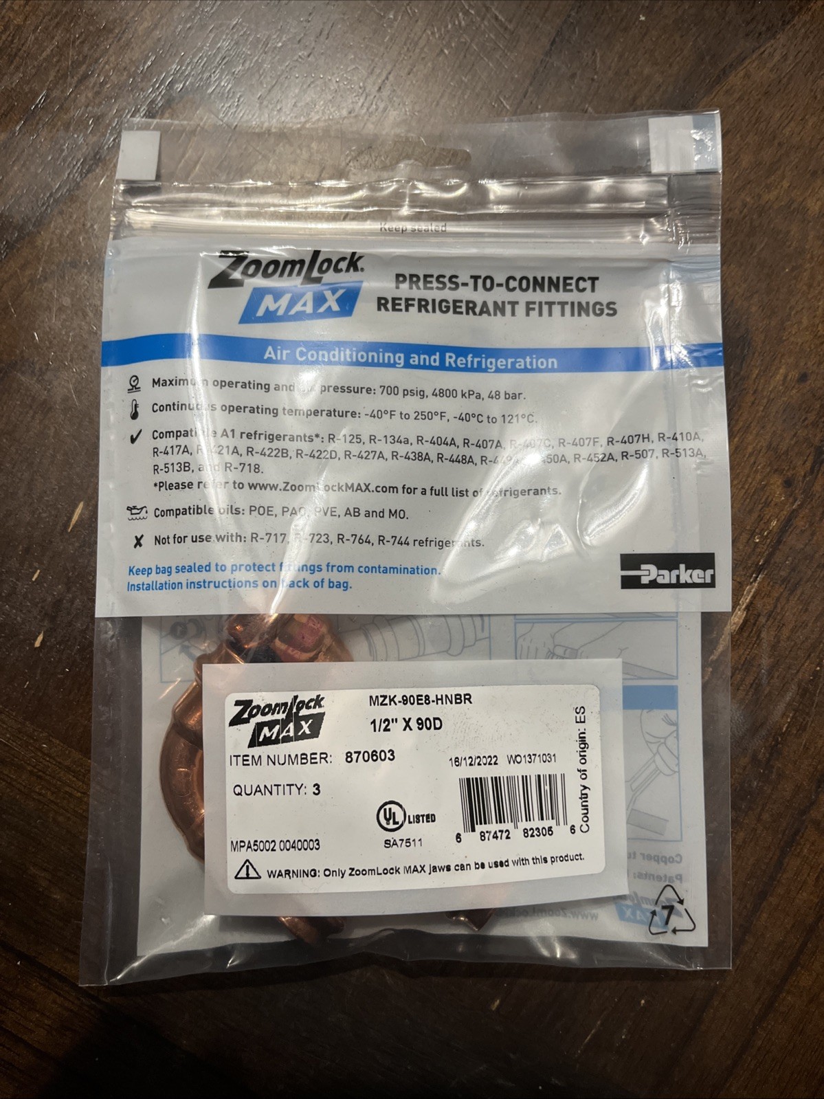 ZoomLock MAX Press To Connect Refrigerant Fittings ZoomLock MAX Press To Connect Refrigerant Fittings