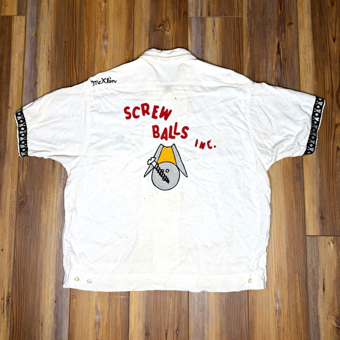Vintage 1960/70’s Chainstitch Bowling Shirt \