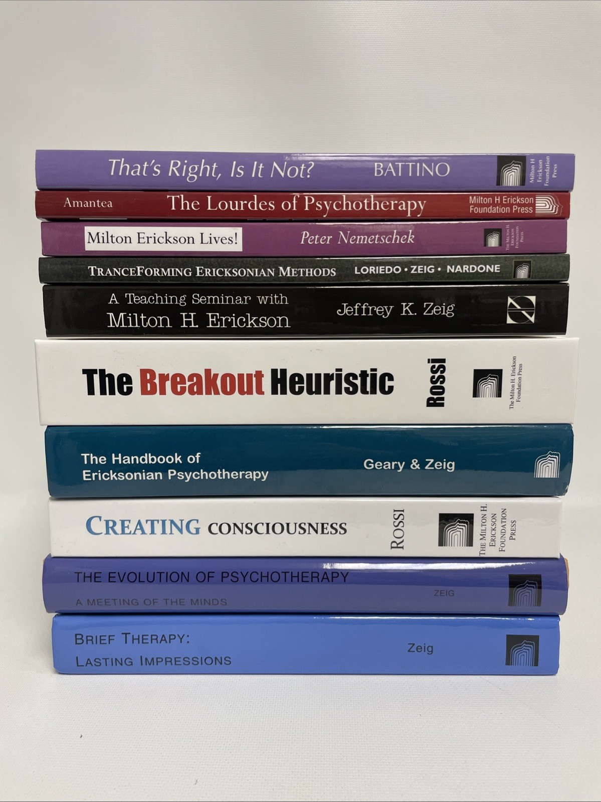 Milton Erickson Collection Of 10 Books - BRAND NEW