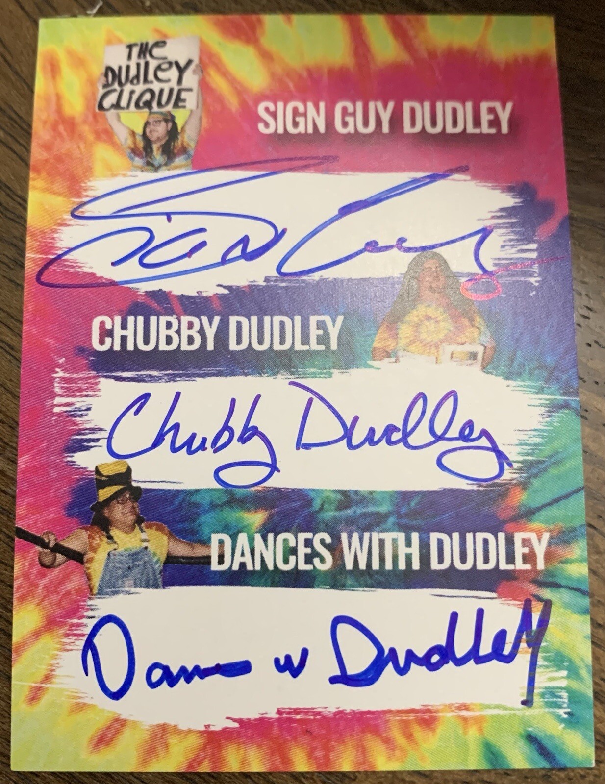 ECW Dudley Boys triple auto Chubby Sign Guy Dances With extreme wwe signed ECW Dudley Boys triple auto Chubby Sign Guy Dances With extreme wwe signed