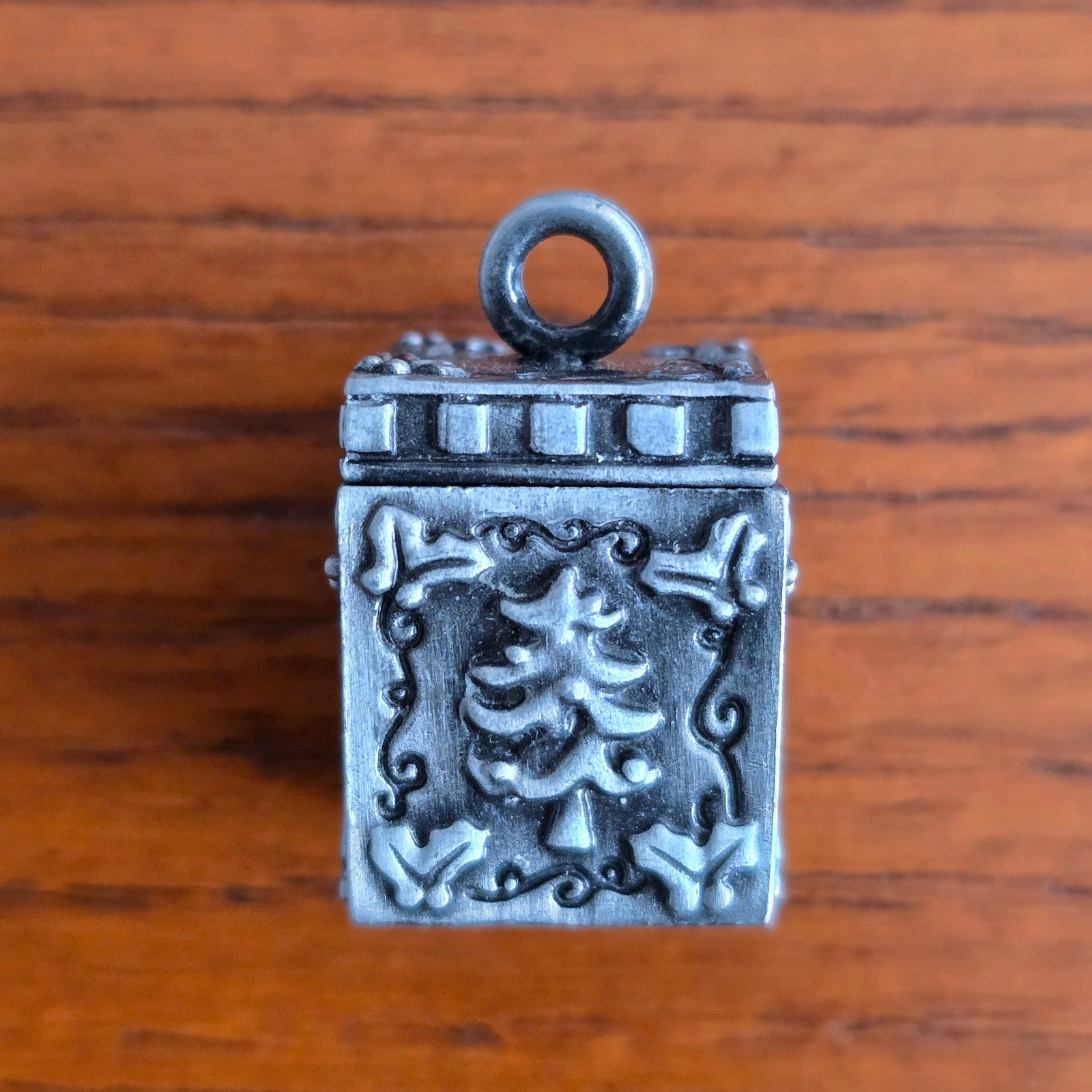 Ganz Three Angels Prayer Trinket Box Pendant Christmas Tree Holiday Silver Tone
