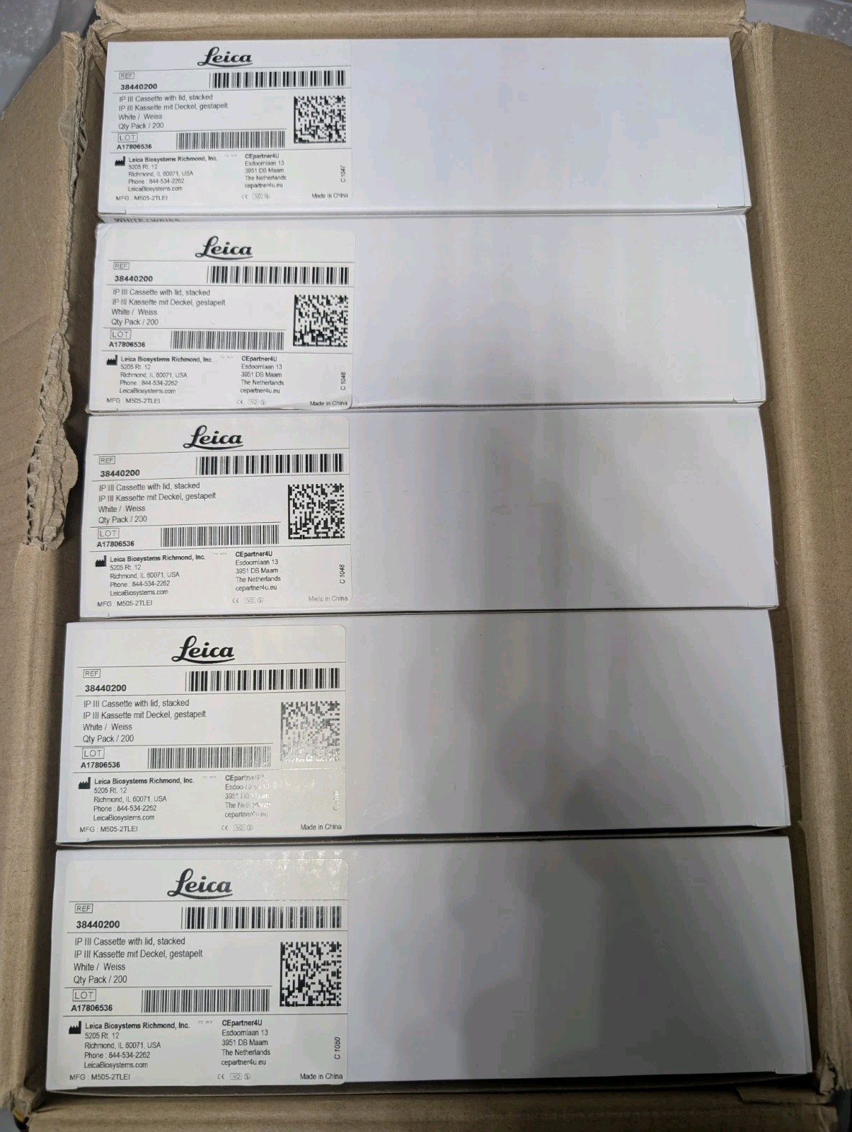 Leica IP III Cassette 38440200 White Tissue Cassettes 1000 Pack Sealed NOS