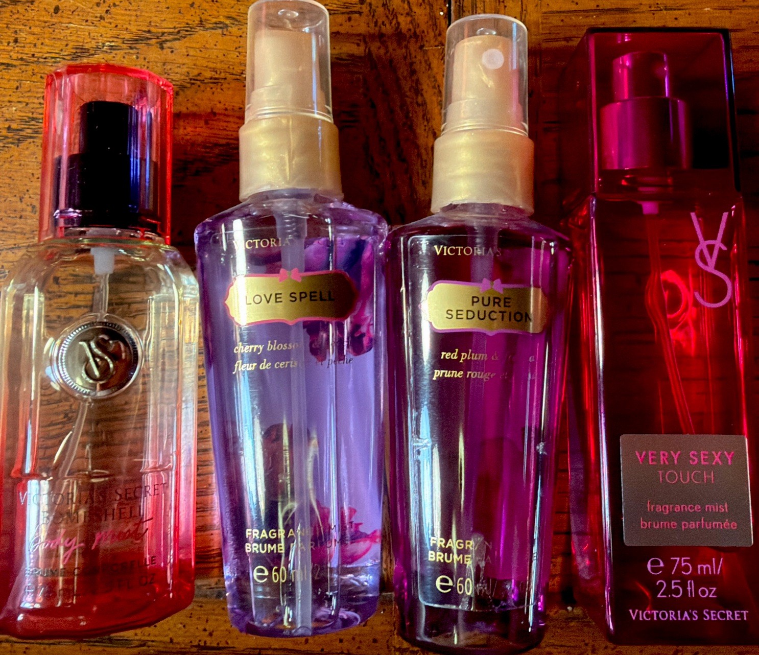  Victoria's Secret Very Sexy, bombshell, seduction, love Fragrance Mist lot 