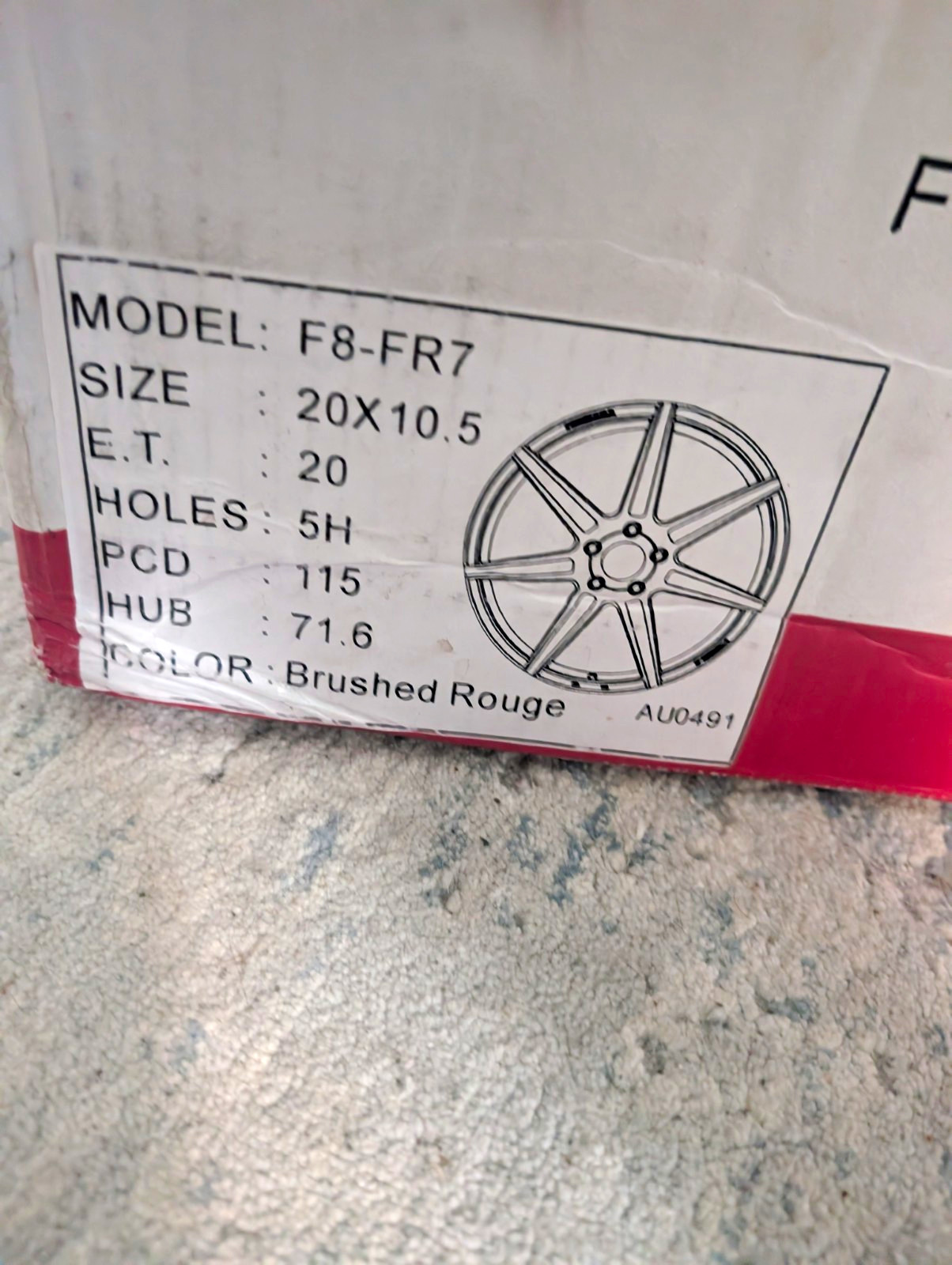 Brand New 20x10.5 Ferrada Wheels (Pair) - 5x115 Bolt Pattern Brushed Rogue