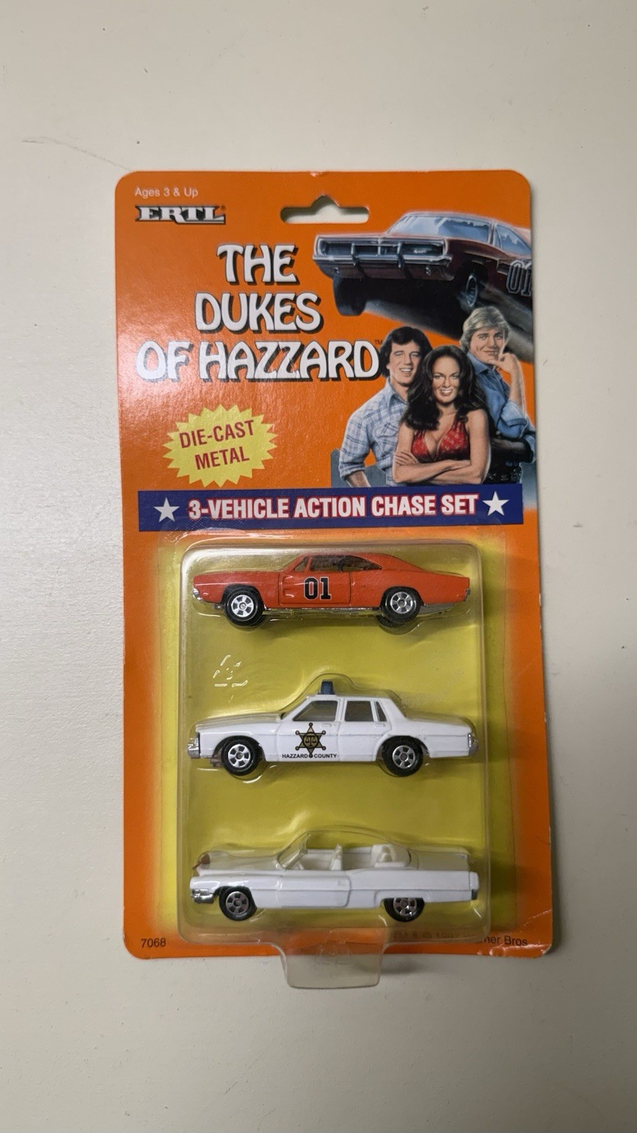 1997 ERTL Dukes of Hazzard 3 Vehicle Action Chase Set General Lee 7068 Sealed