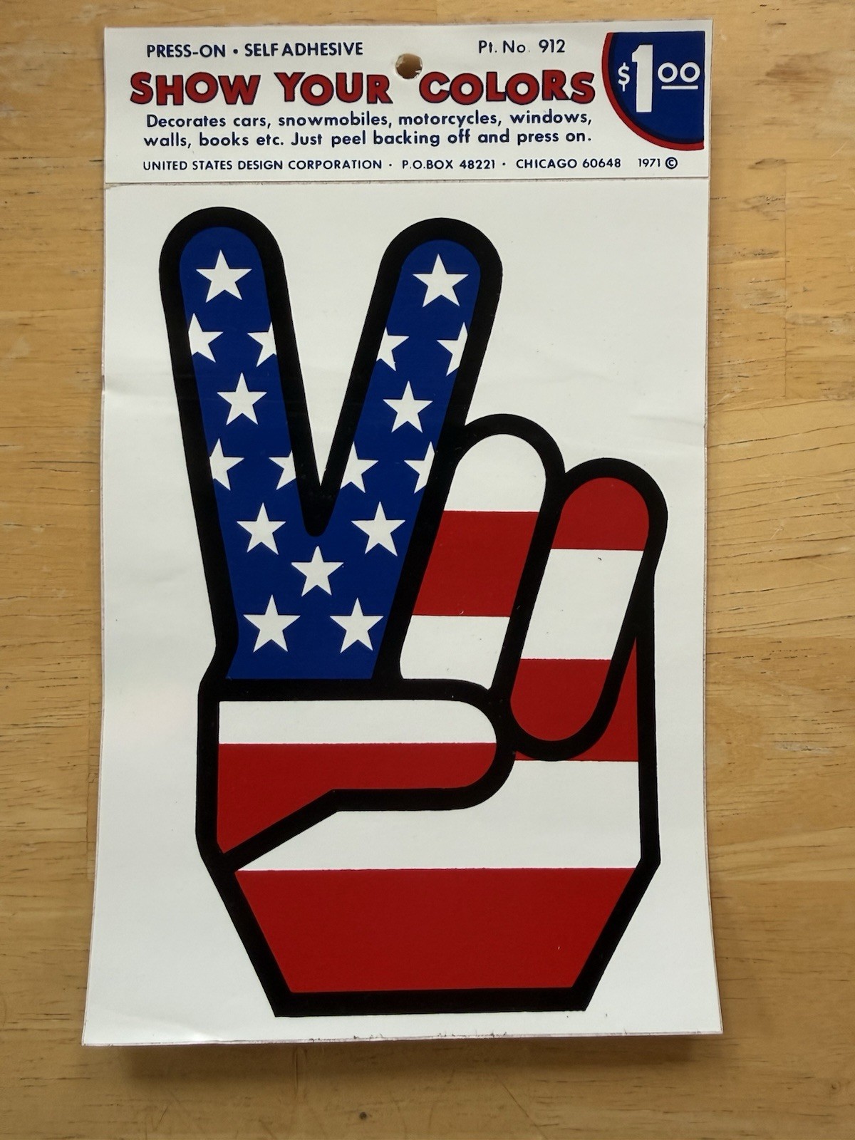 Vintage 1971 Humorous adult funny unused  vinyl sticker