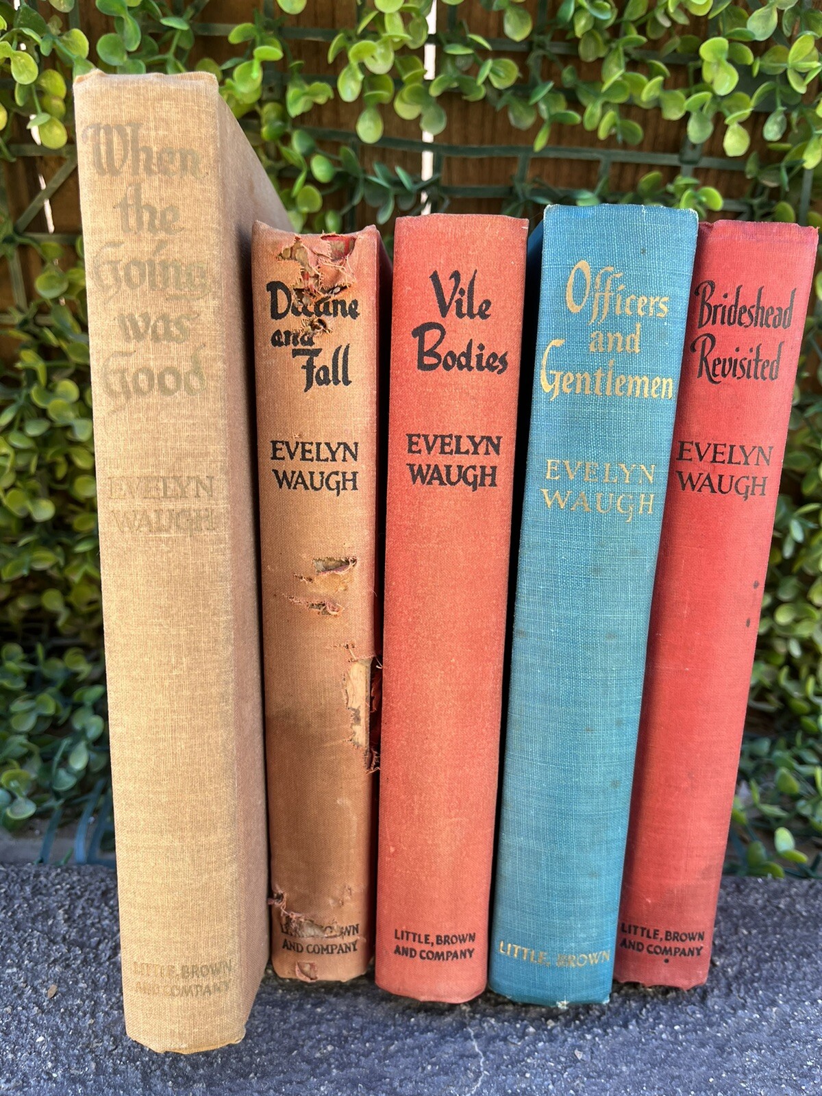 Lot of vintage Evelyn Waugh books some 1st edition 