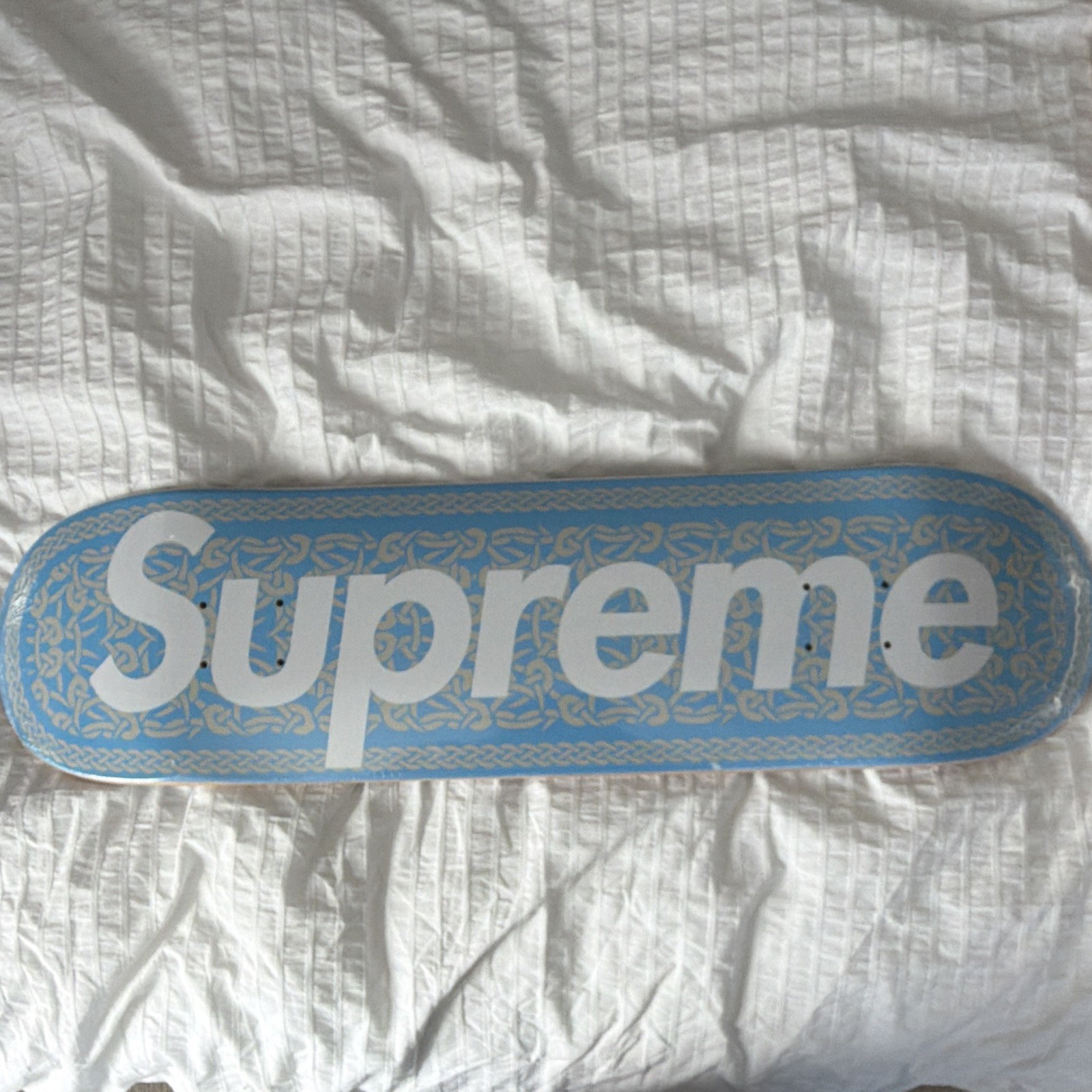 Supreme Celtic Knot Skateboard Deck Light Blue FW21SB7