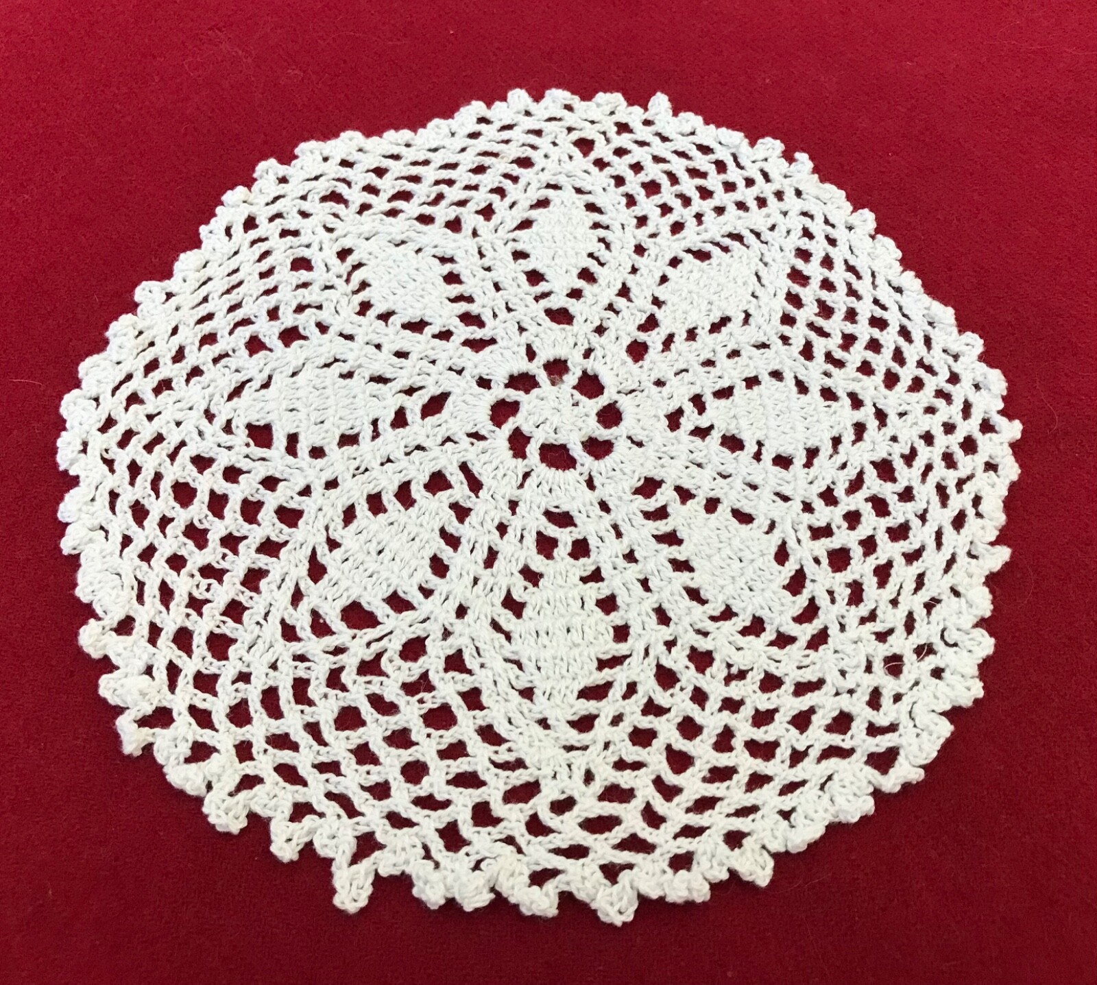VTG Hand-Crochet English Doily..9 inches diameter VTG Hand-Crochet English Doily..9 inches diameter