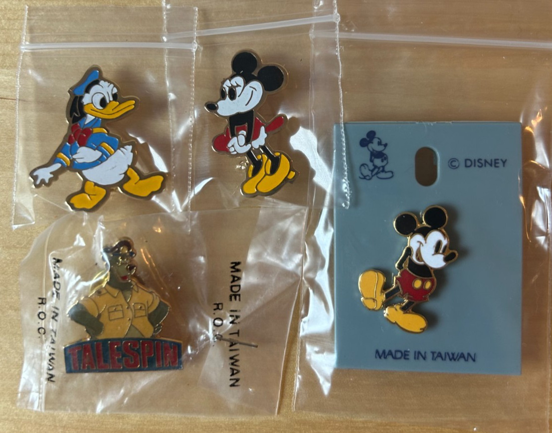 Lot of 4 Vintage Disney Pins