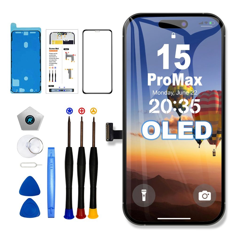 OLED For iPhone 15 Pro Max Touch Screen Replacement Display Digitizer Repair Kit