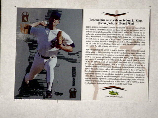 1996 Nolan Ryan Texas Rangers Classic Wisions Redemption Card