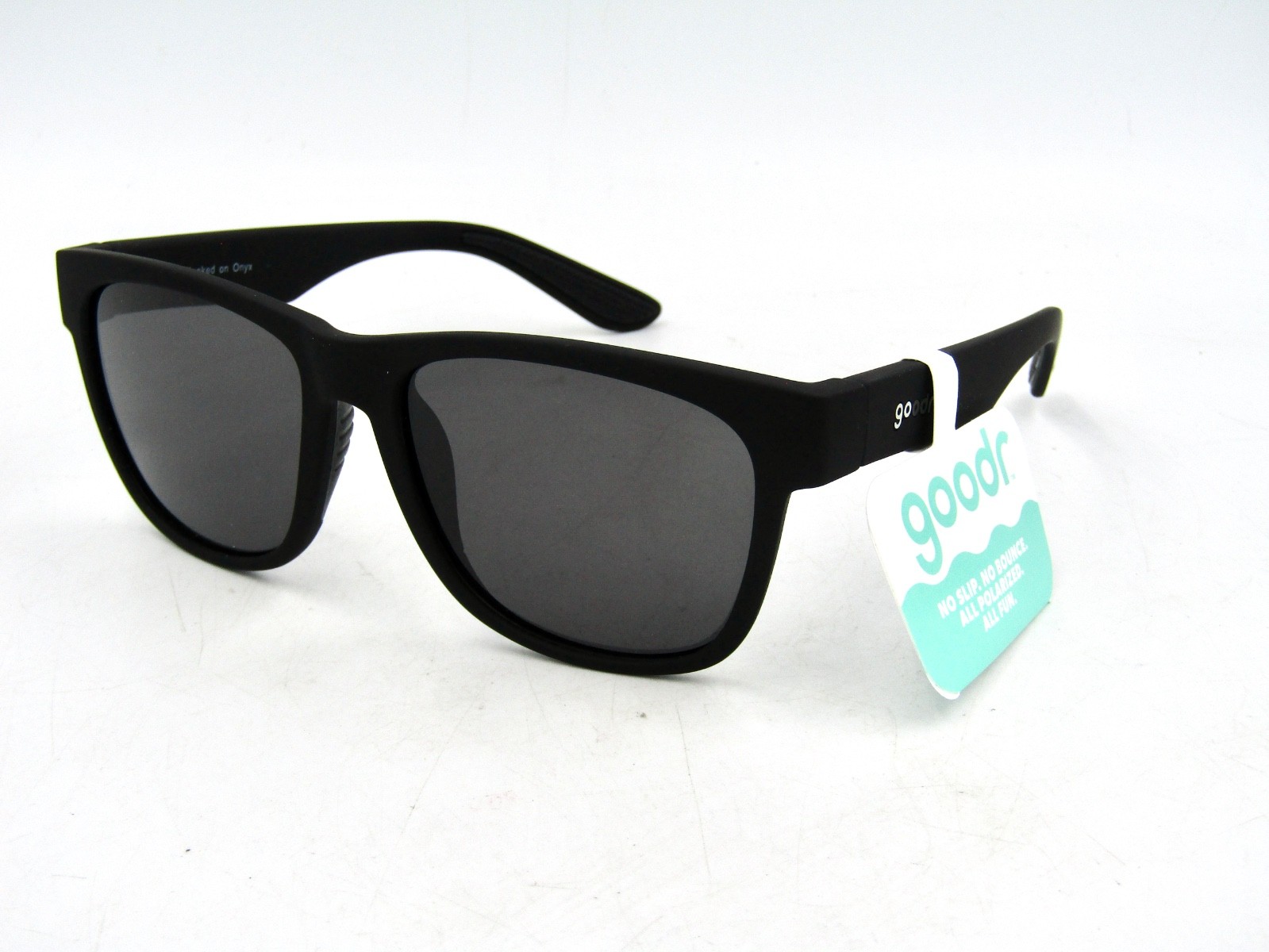 goodr BFG Hooked on Onyx Polarized Sunglasses, Matte Black / Black 55mm #AE82 goodr BFG Hooked on Onyx Polarized Sunglasses, Matte Black / Black 55mm #AE82