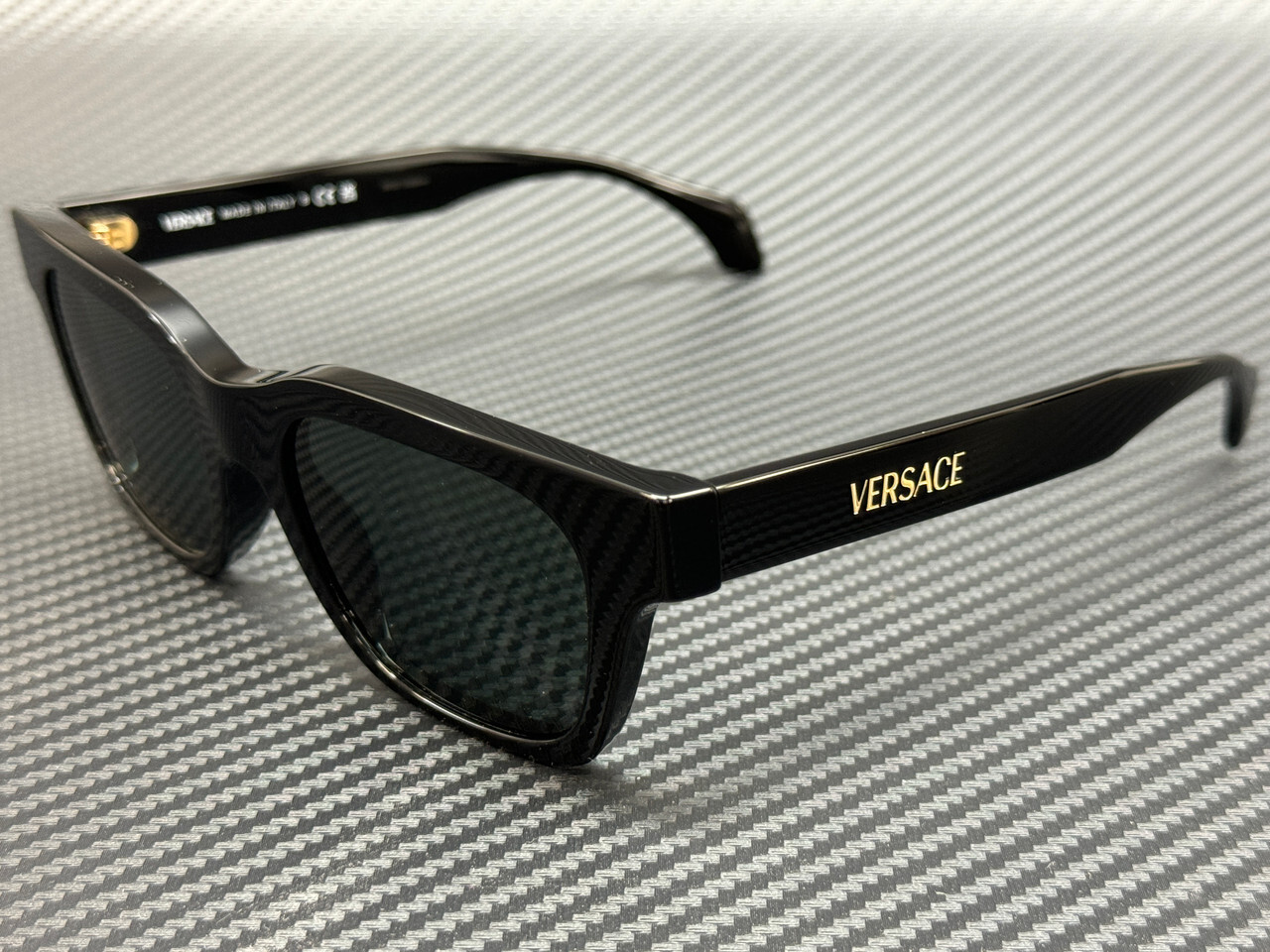 VERSACE VE4486 GB1 87 Black Grey Men\'s 52 mm Sunglasses