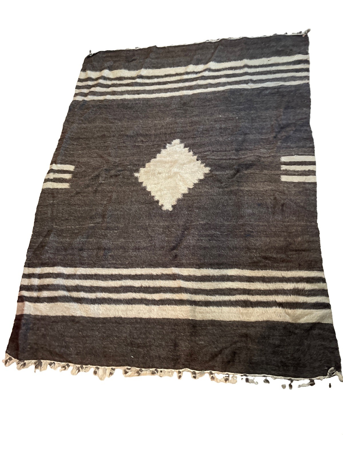 Vintage Handmade Turkish Anatolian Siirt Wool Kilim Shaggy Rug 72x52” Tapestry Vintage Handmade Turkish Anatolian Siirt Wool Kilim Shaggy Rug 72x52” Tapestry
