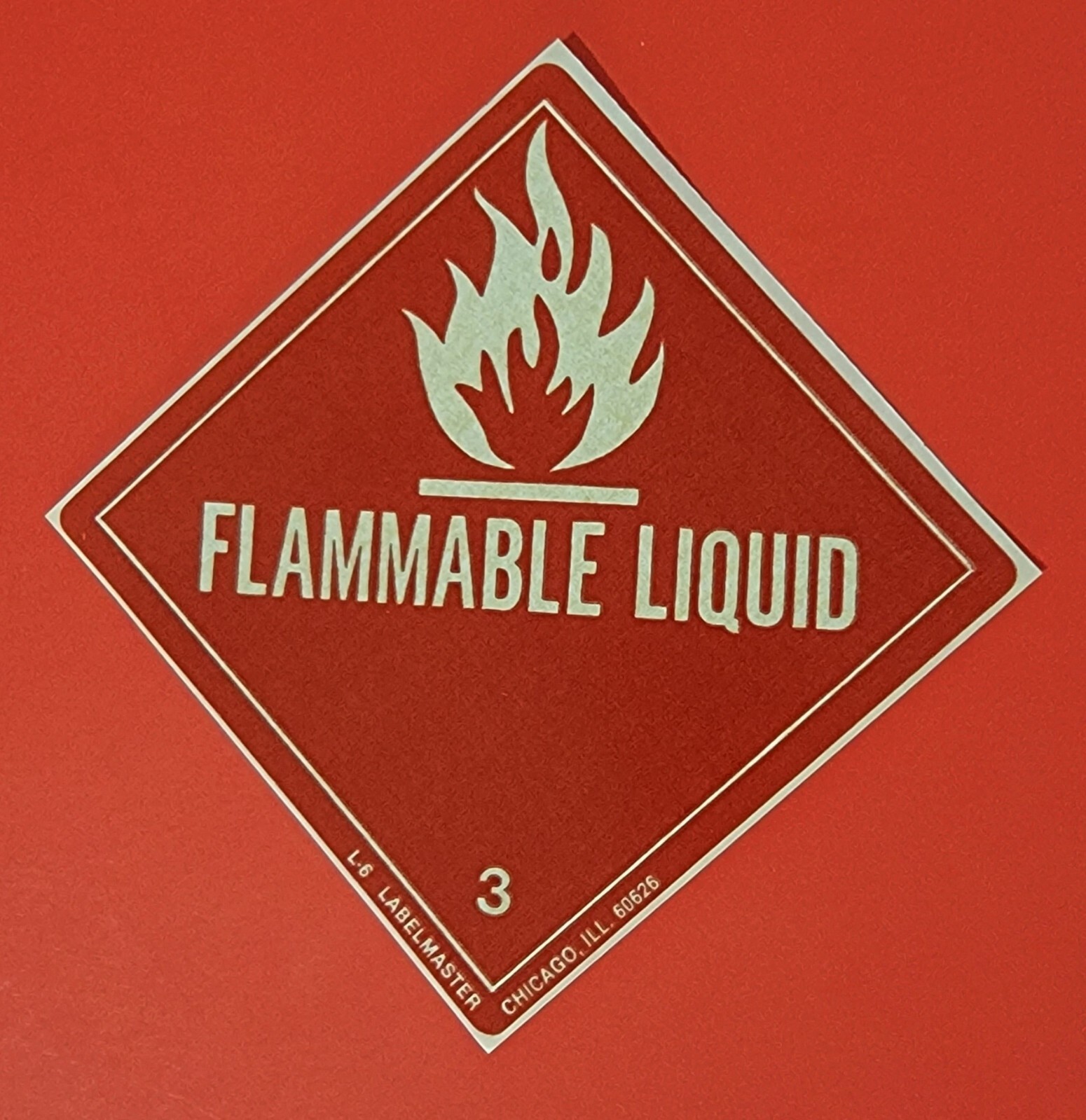 VINTAGE FLAMMABLE LIQUID 3 DECAL LABELMASTER CHICAGO \ VINTAGE FLAMMABLE LIQUID 3 DECAL LABELMASTER CHICAGO \