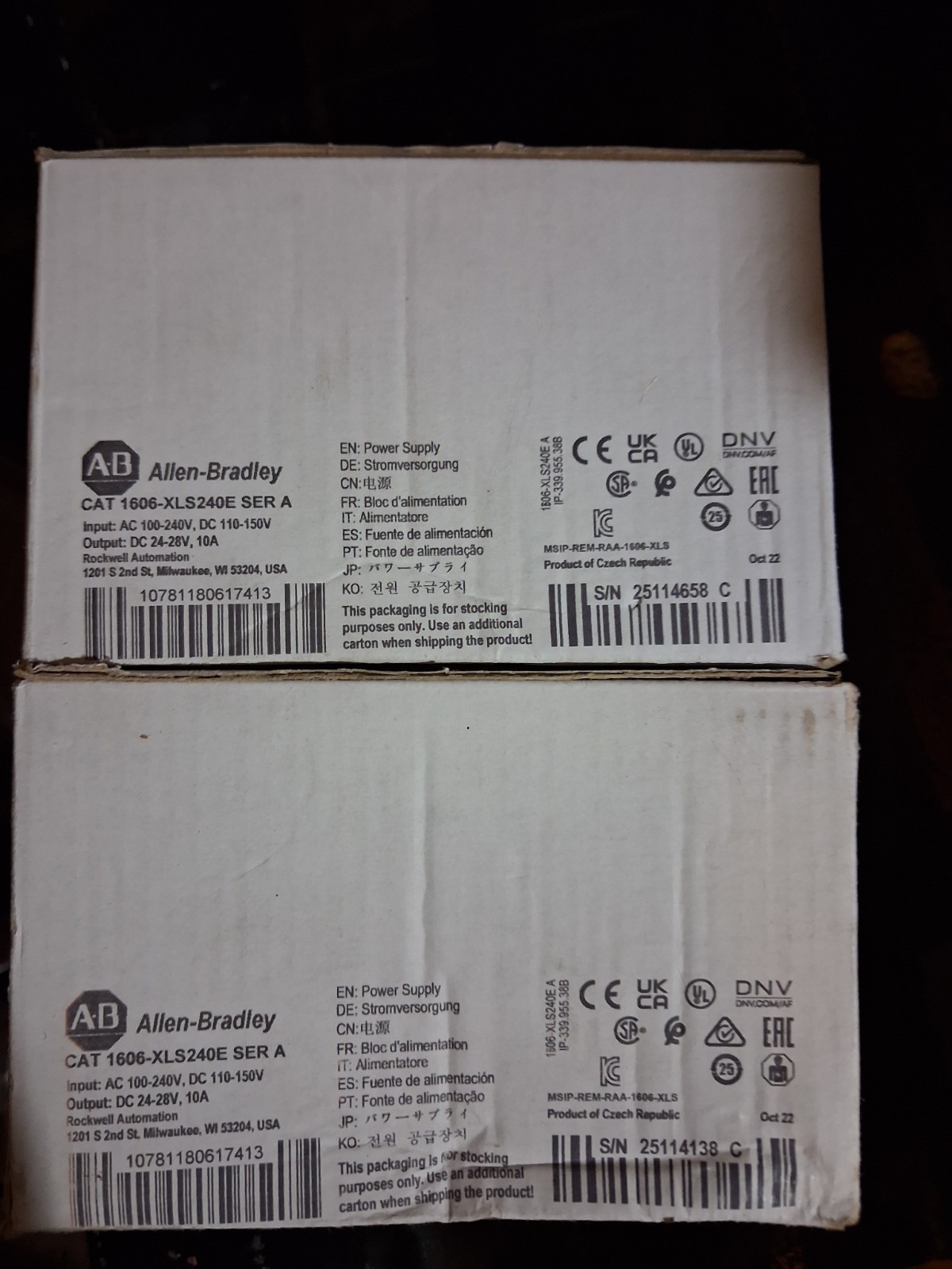 1PC NEW Allen Bradley 1606-XLS240E Power Supply 100-240 VAC 240W 1 year warranty