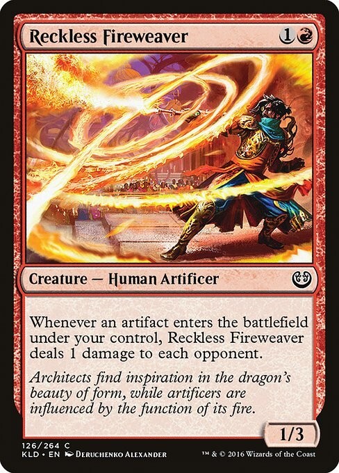 Reckless Fireweaver 1x  MtG Kaladesh SP/NM