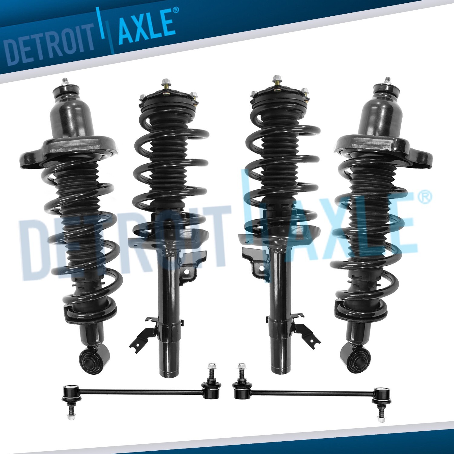 FWD Front and Rear Struts w/ Coil Spring Sway Bars Kit for 2014 - 2020 Acura MDX