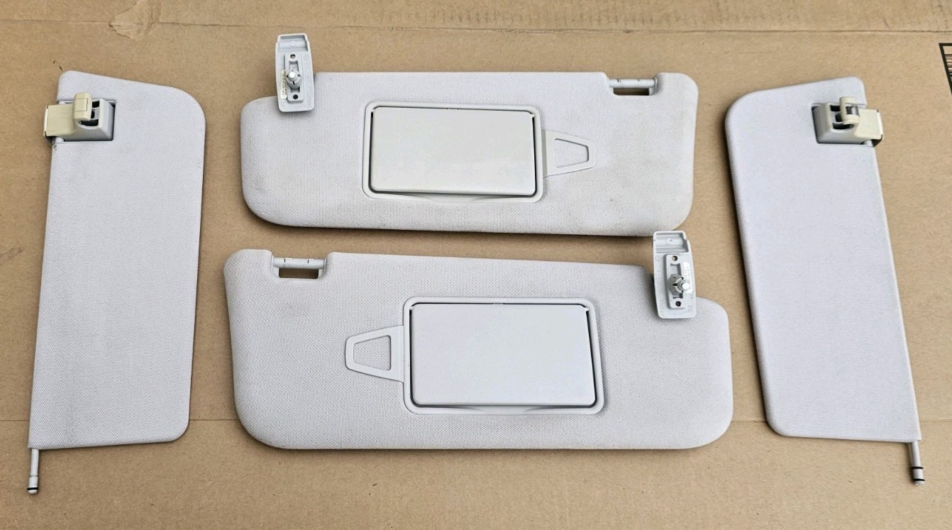 2007 2009 Mercedes W211 E320 E350 E550 Sun Visor Visors RH LH / Light Gray Grey