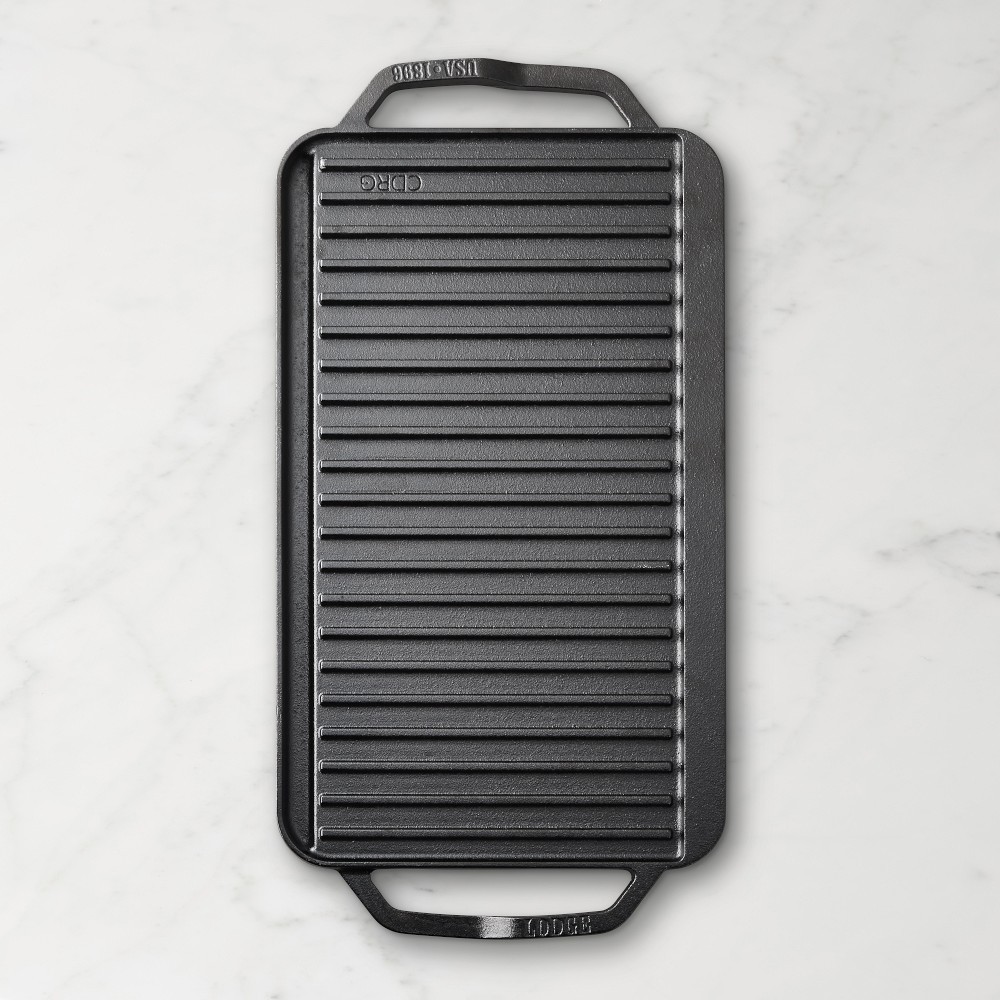 Lodge Chef Seasoned Cast Iron Double Burner Reversible Grill/Griddle Lodge Chef Seasoned Cast Iron Double Burner Reversible Grill/Griddle