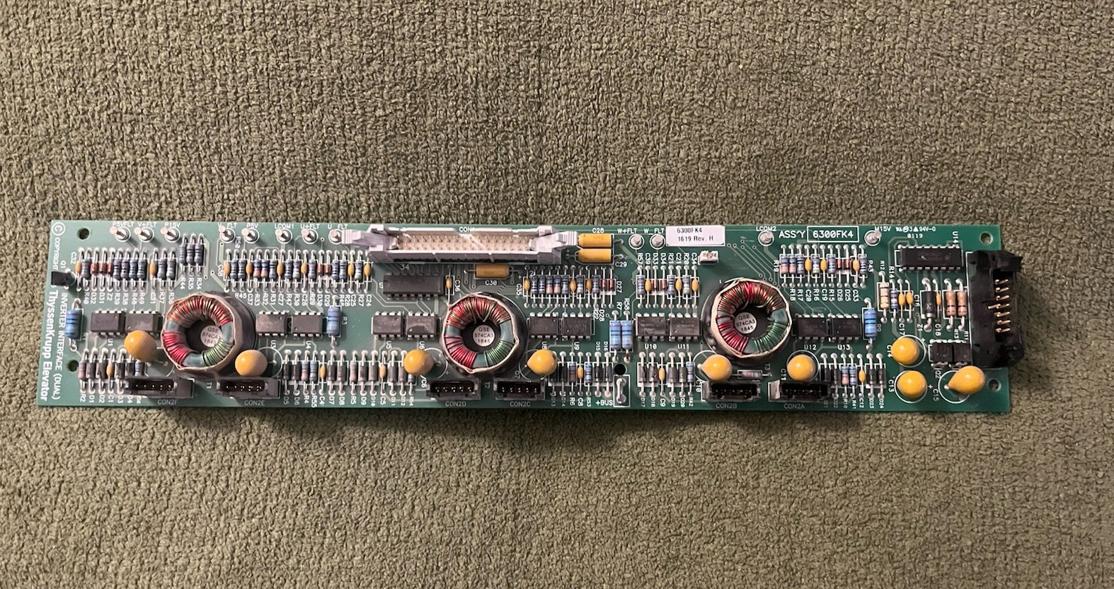 ThyssenKrupp 6300FK4 INVERTER INTERFACE (DUAL) Working Condition Read Desc. ThyssenKrupp 6300FK4 INVERTER INTERFACE (DUAL) Working Condition Read Desc.