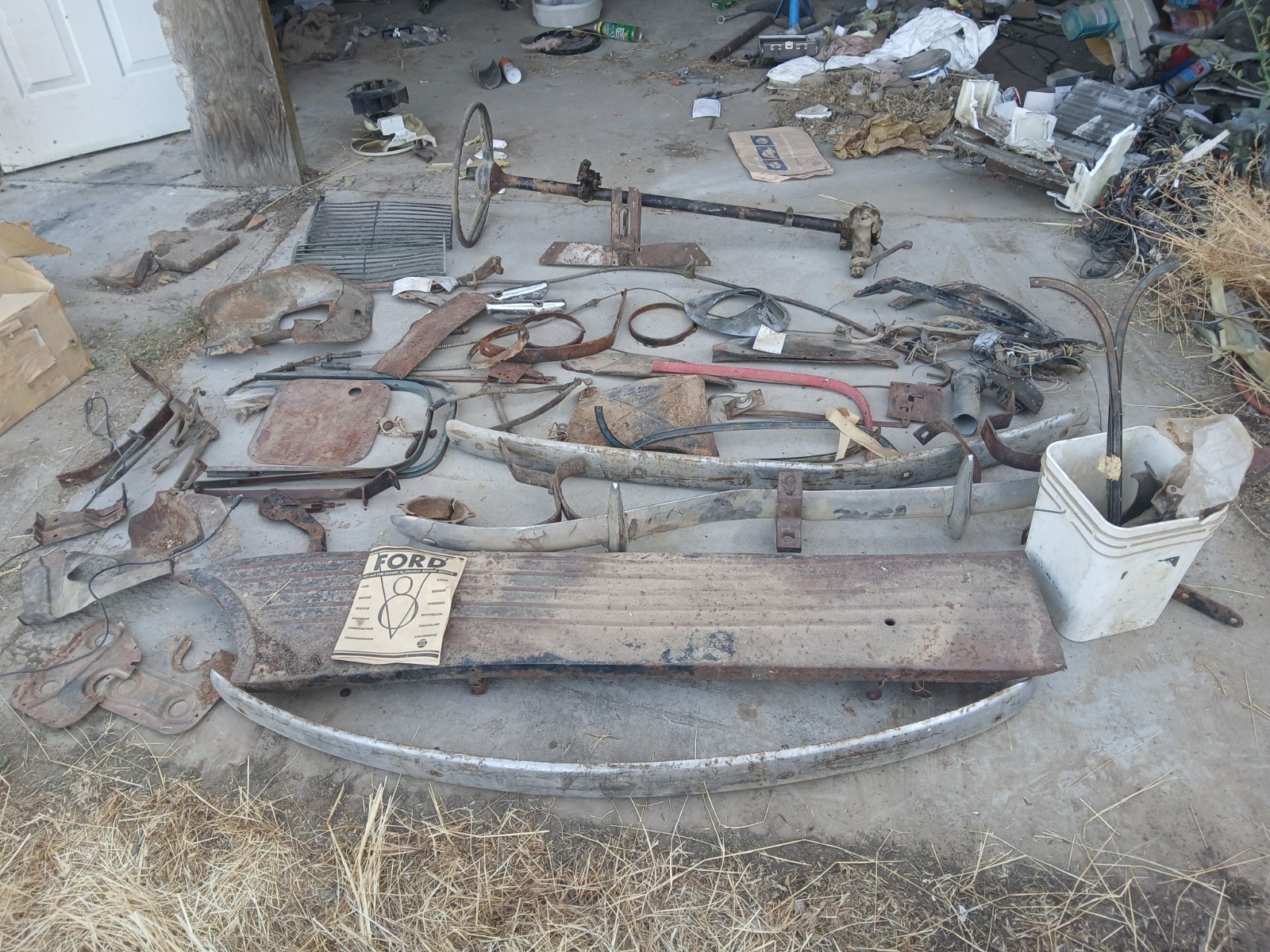 1941 ford pickup parts, bumpers , grill mounts , emergency break , body parts ,