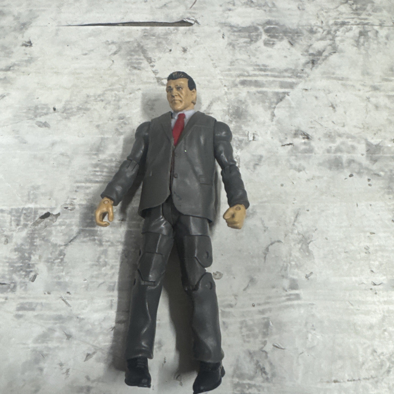 Custom WWE Mattel Vince McMahon Action Figure Gray Suit No Microphone Custom WWE Mattel Vince McMahon Action Figure Gray Suit No Microphone