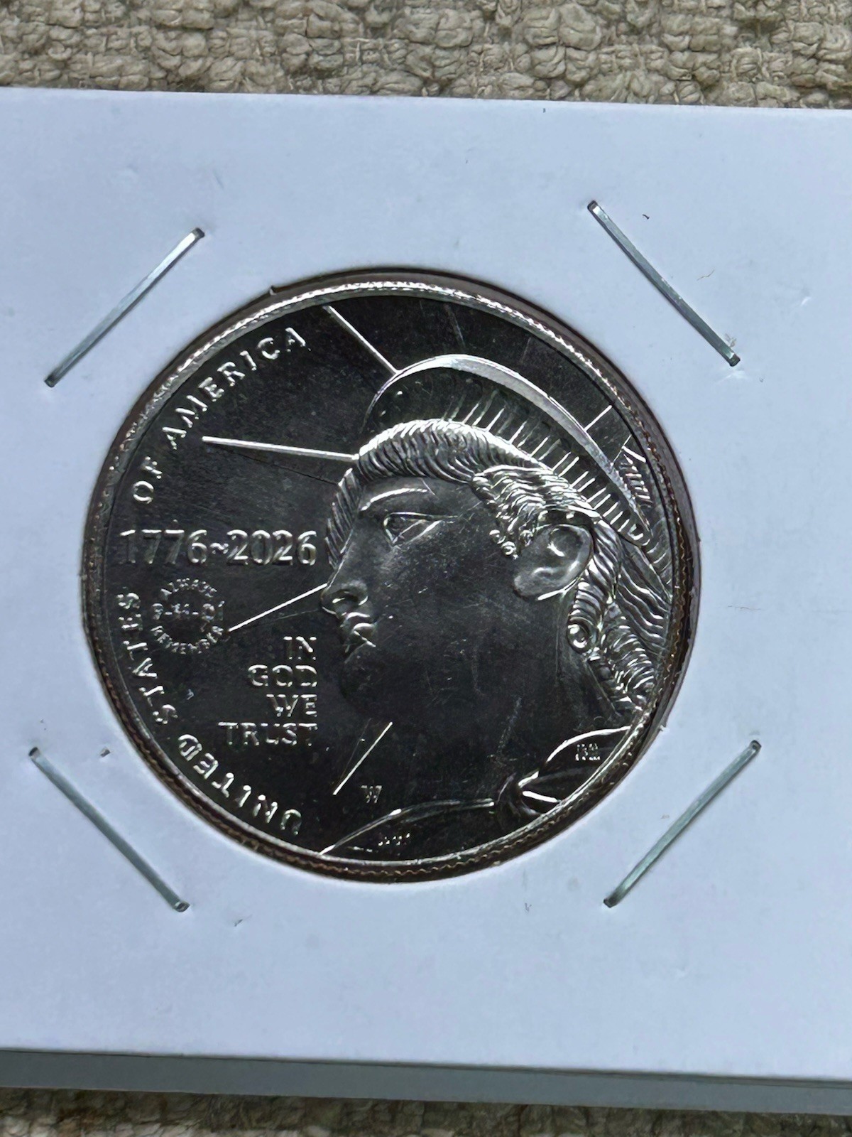 2026-W Enduring Liberty Half Dollar (50c)  9-11-01 Always Remember Privy