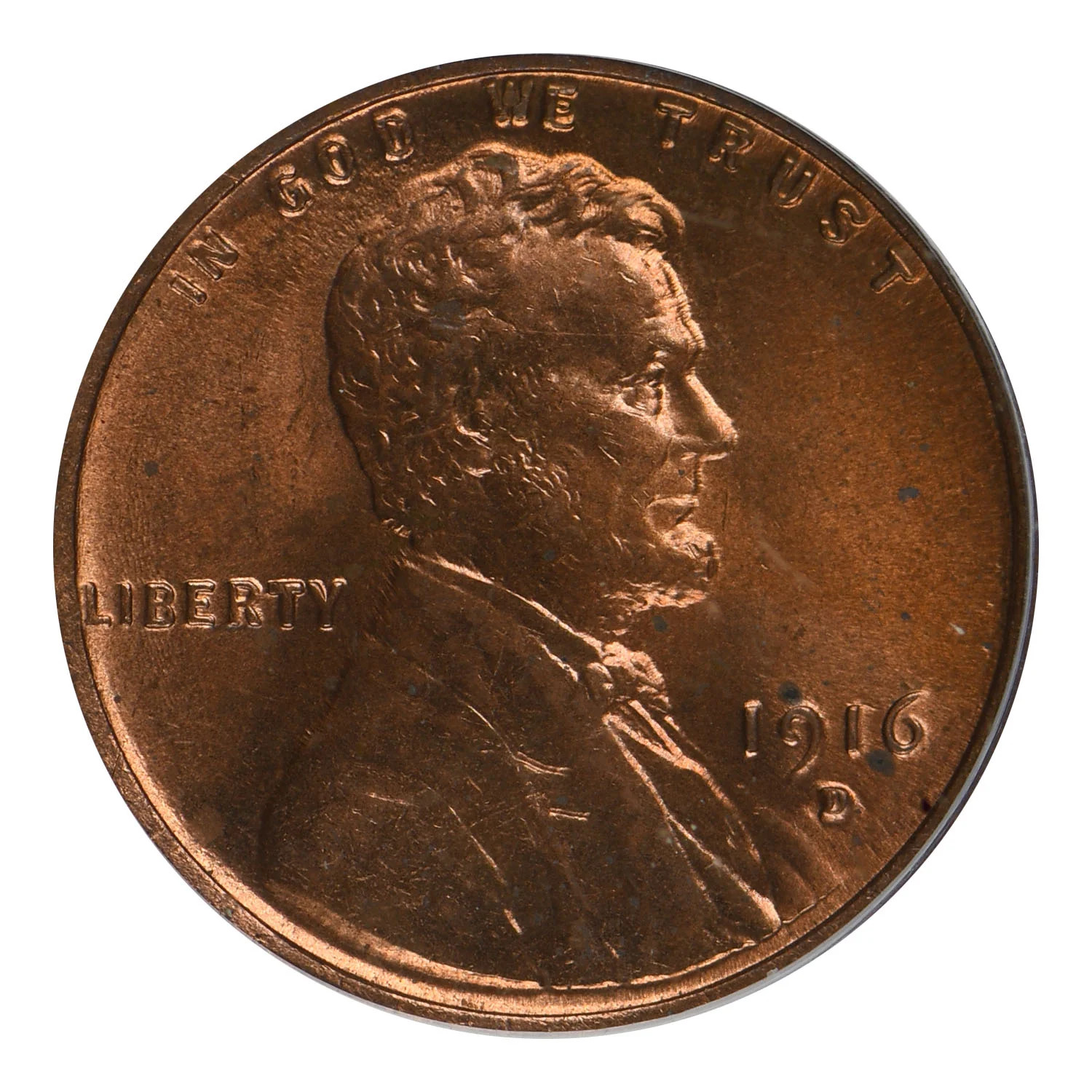 1916-D Lincoln Wheat Cent PCGS MS-64 RD