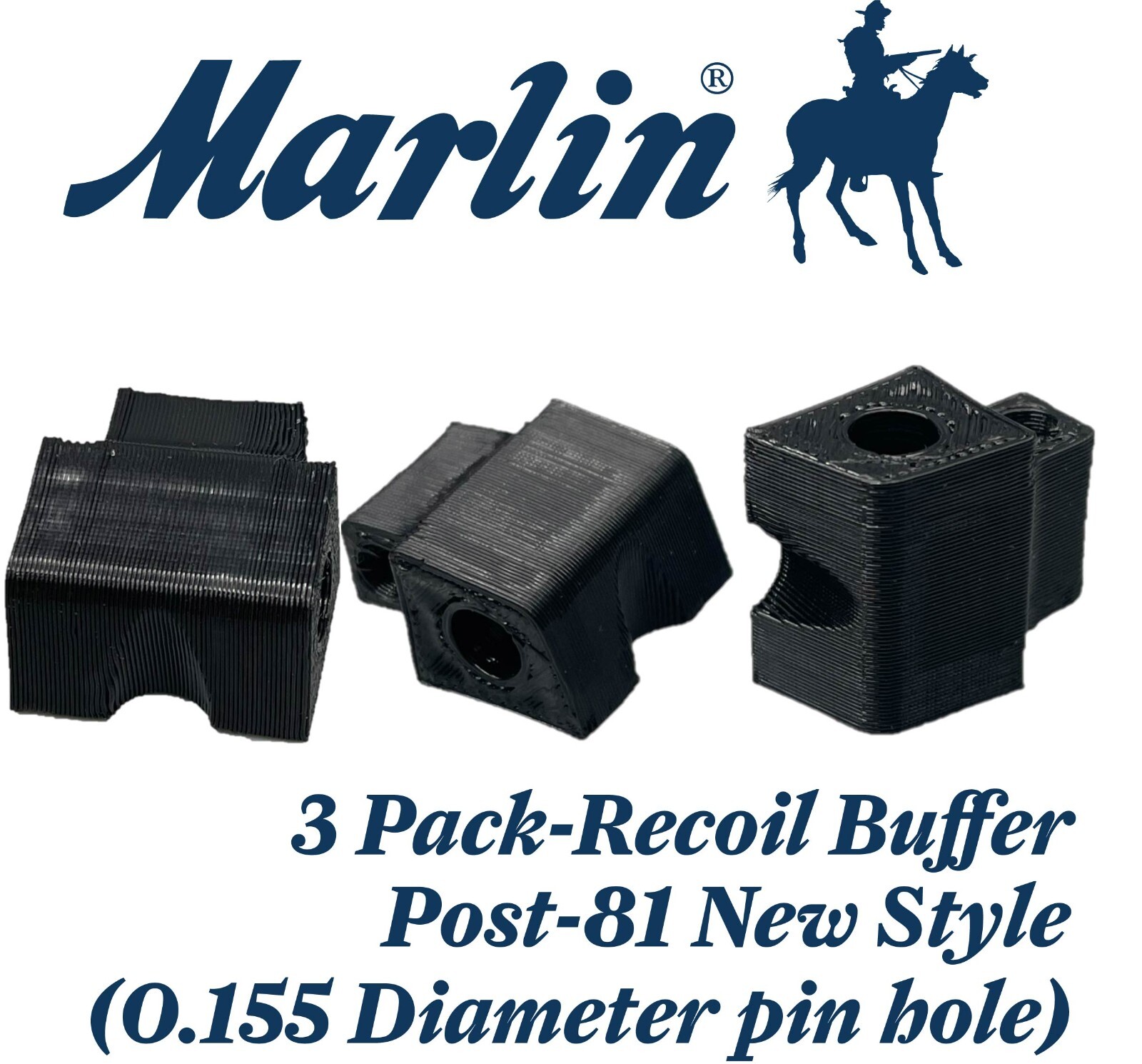 Marlin Model 60 Recoil Buffer - 60, 70, 70P, 795, 75, 99 .22 New Soft TPU 3-Pack