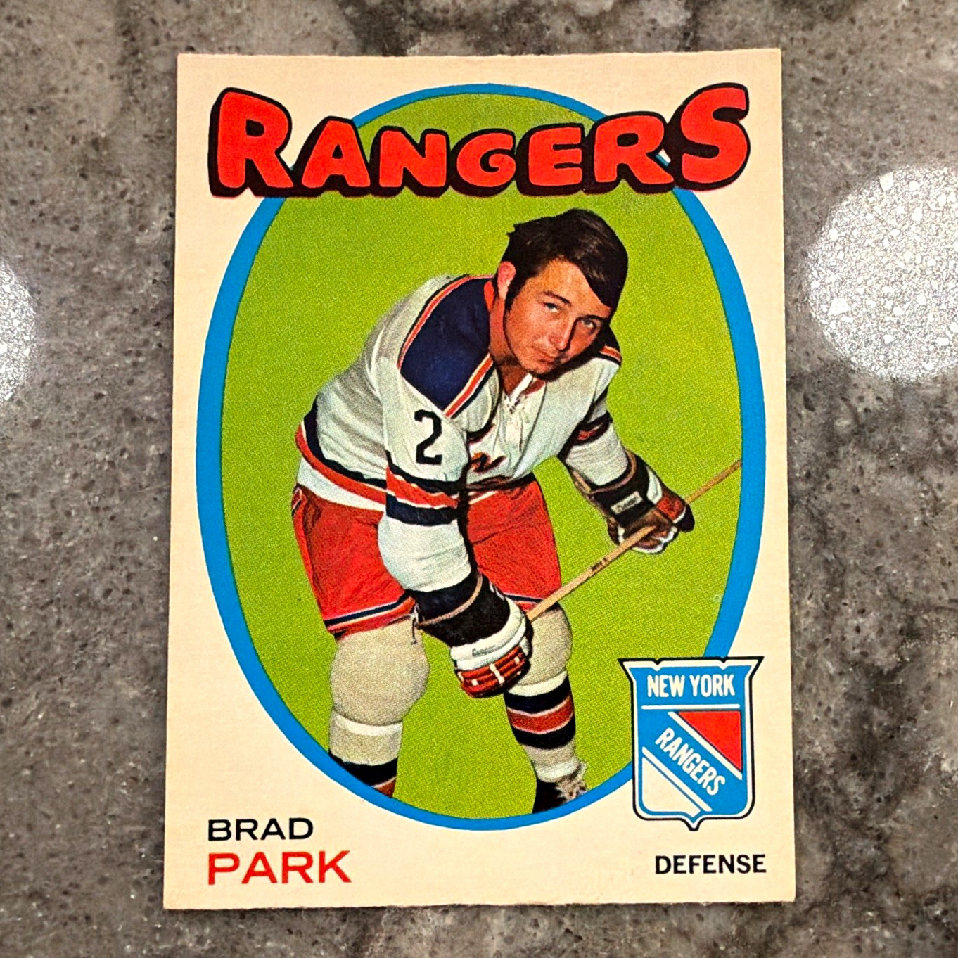 O-Pee-Chee 1970-71 Brad Park #40 Base Set New York Rangers NHL Card HOF SHARP O-Pee-Chee 1970-71 Brad Park #40 Base Set New York Rangers NHL Card HOF SHARP