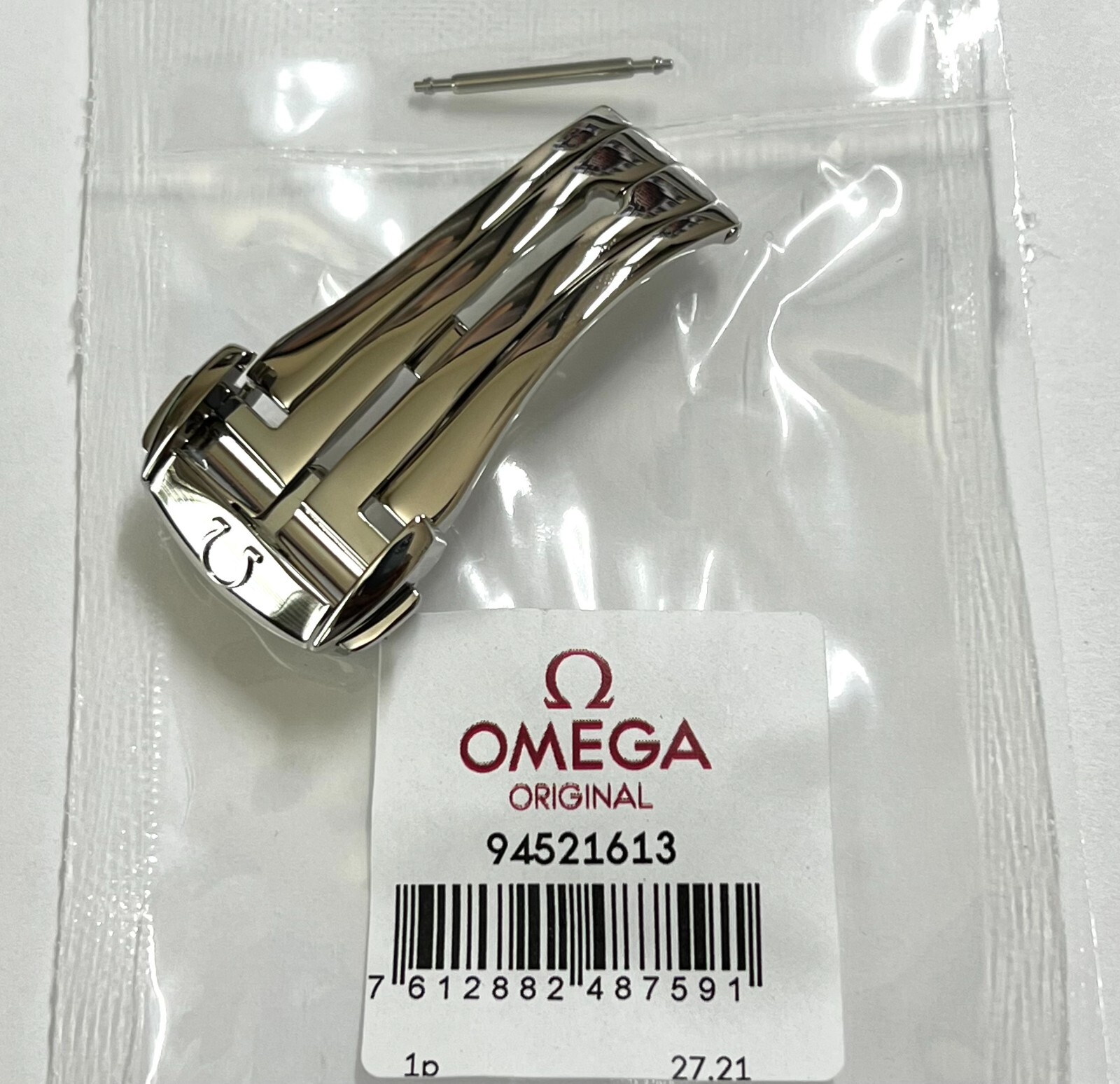 For OMEGA 16mm POLISHED STEEL DEPLOYMENT WATCH BUCKLE CLASP #94521613
