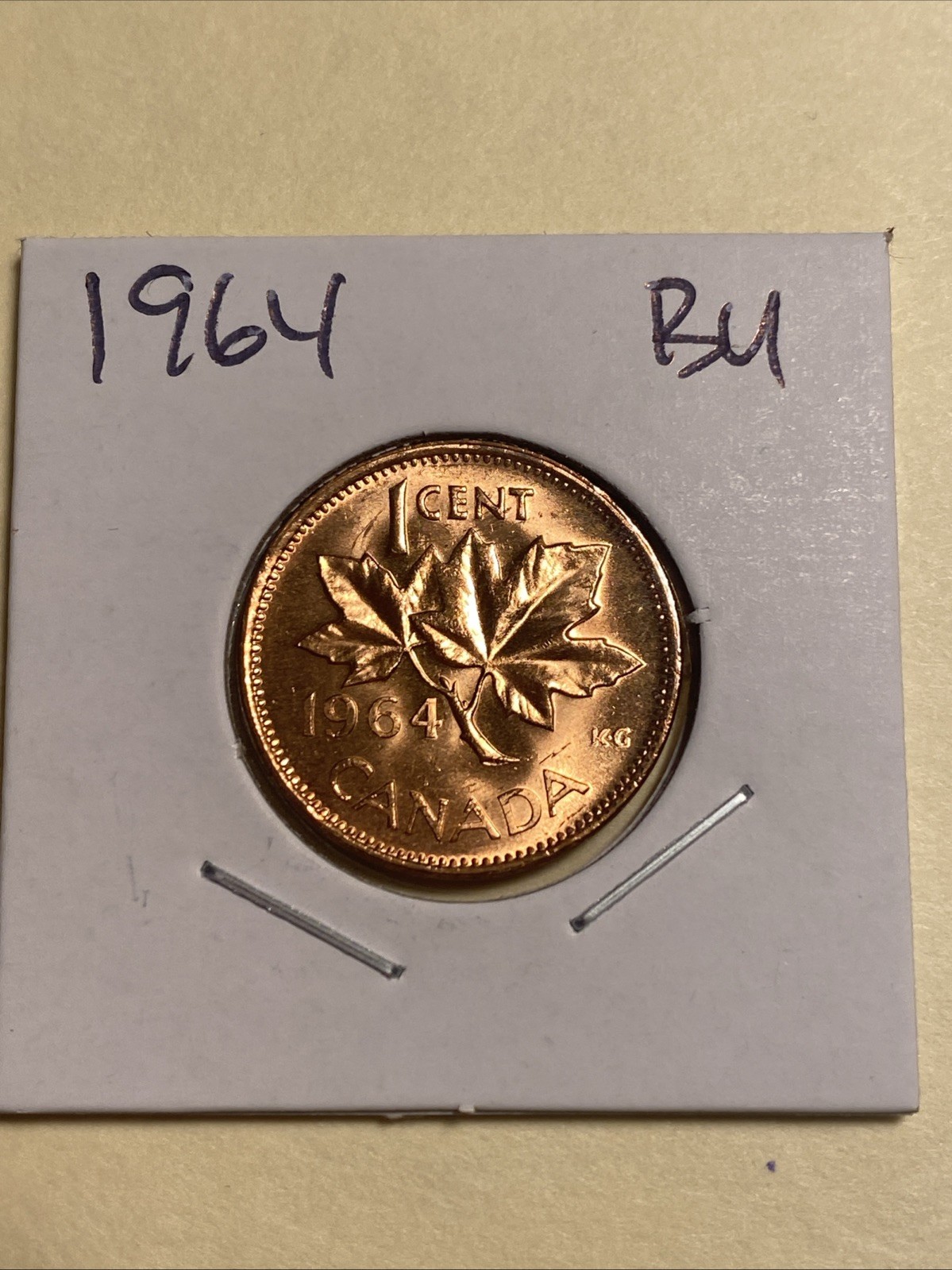 1964 Canada 1 Cent BU From Original BU Roll 
