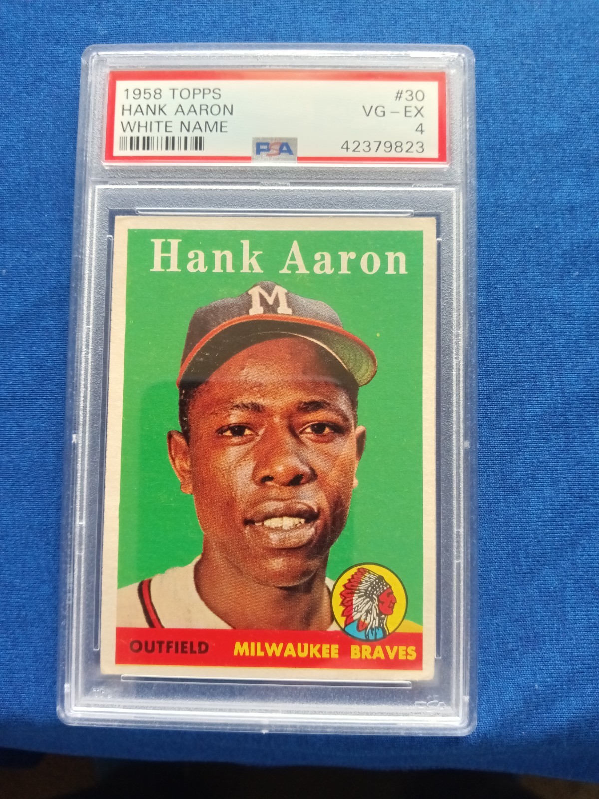 1958 TOPPS #30 HANK AARON  PSA 4  