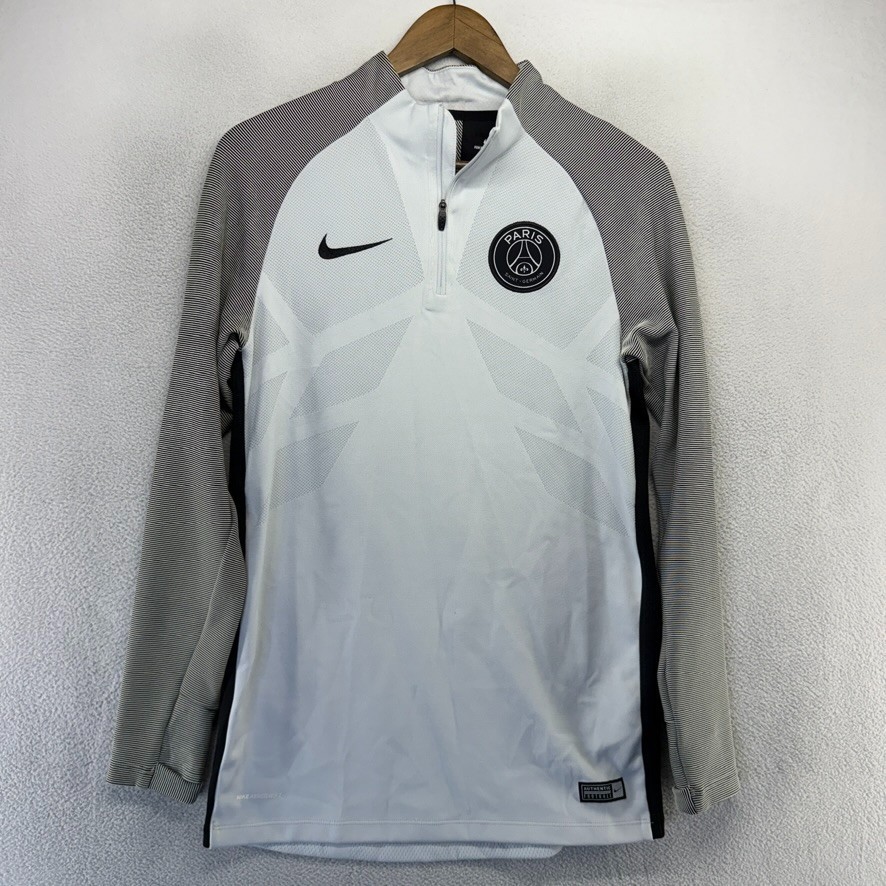Paris Saint Germain Quarter Zip Men\'s Small Gray Nike Aeroswift Strike Drill