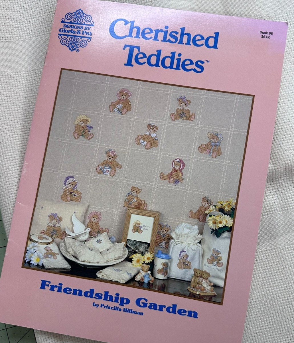 Cherished Teddies Friendship Garden afghan fabric Designs by Gloria & Pat 1995