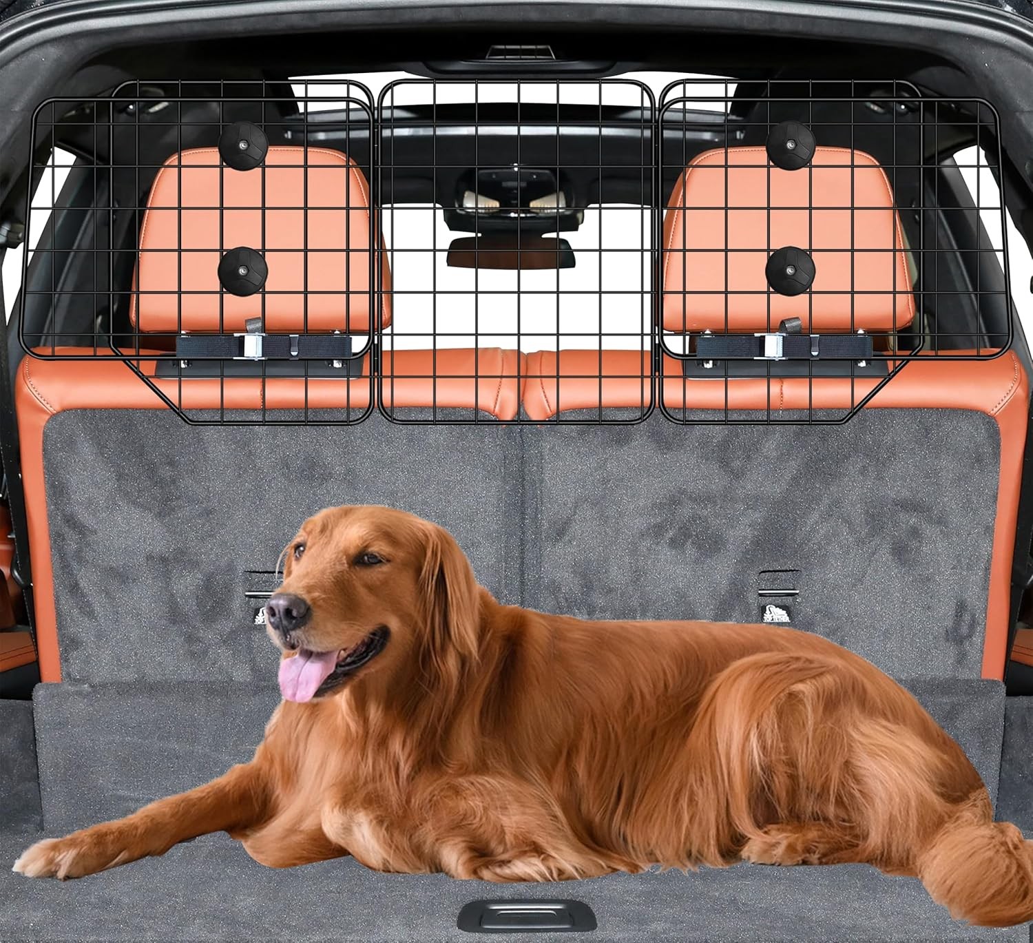 Dog Car Barrier for SUVs, Vehicles, Trucks, Cars, Adjustable Pet Divider Cargo