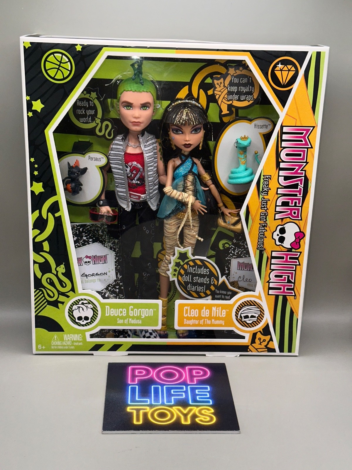 2009 Mattel Monster High Wave 1 “Cleo de Nile & Deuce Gorgon” #N2864 *NRFB*
