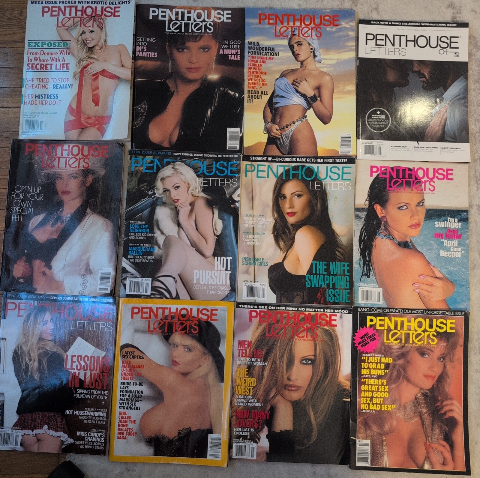 Penthouse Letters lot of 12 magazines Vintage Rare Penthouse Letters lot of 12 magazines Vintage Rare