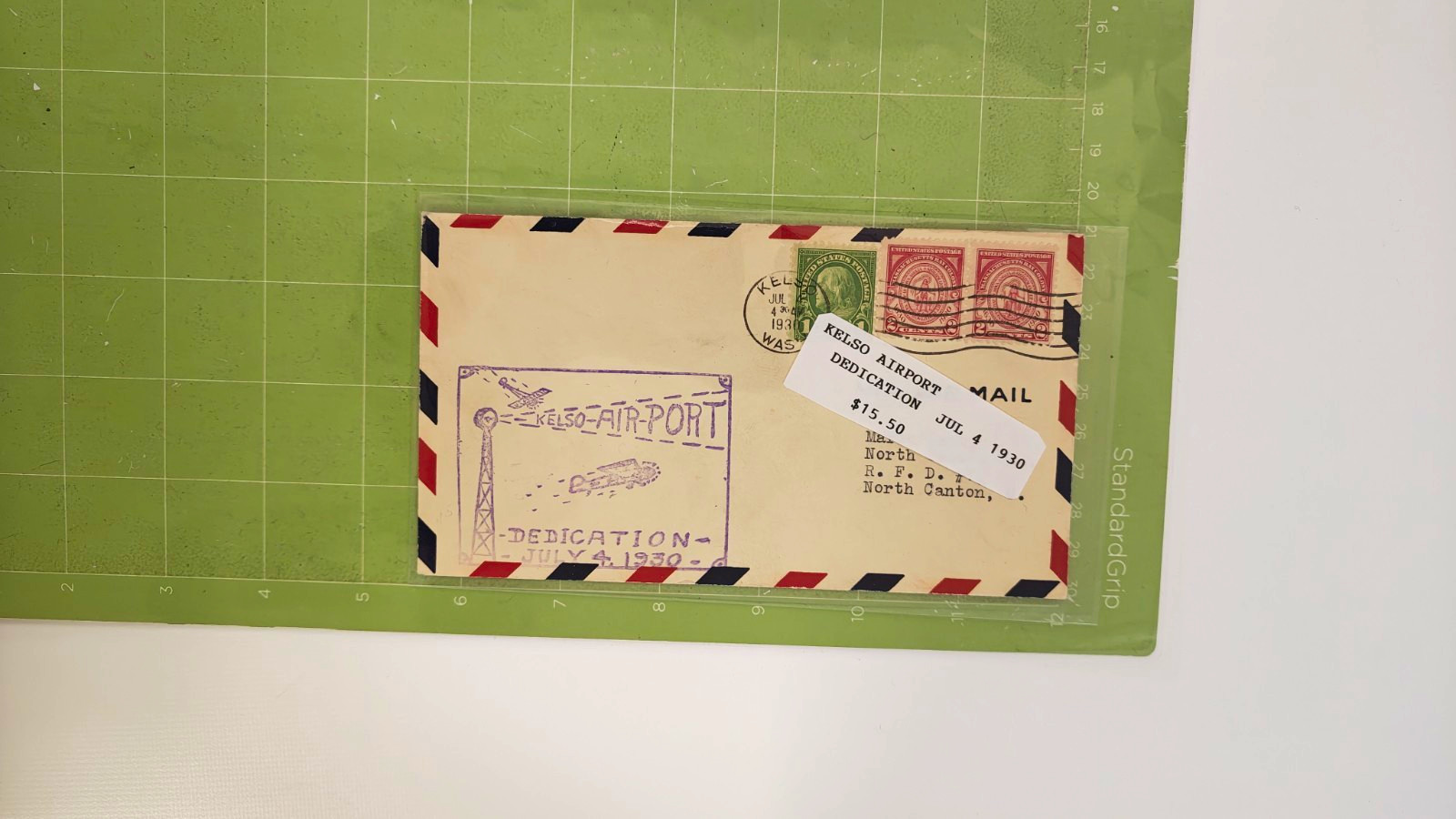 1930 Kelso Airport Dedication Aviation Air Mail Cover 6c Machine Cancel Used 1930 Kelso Airport Dedication Aviation Air Mail Cover 6c Machine Cancel Used