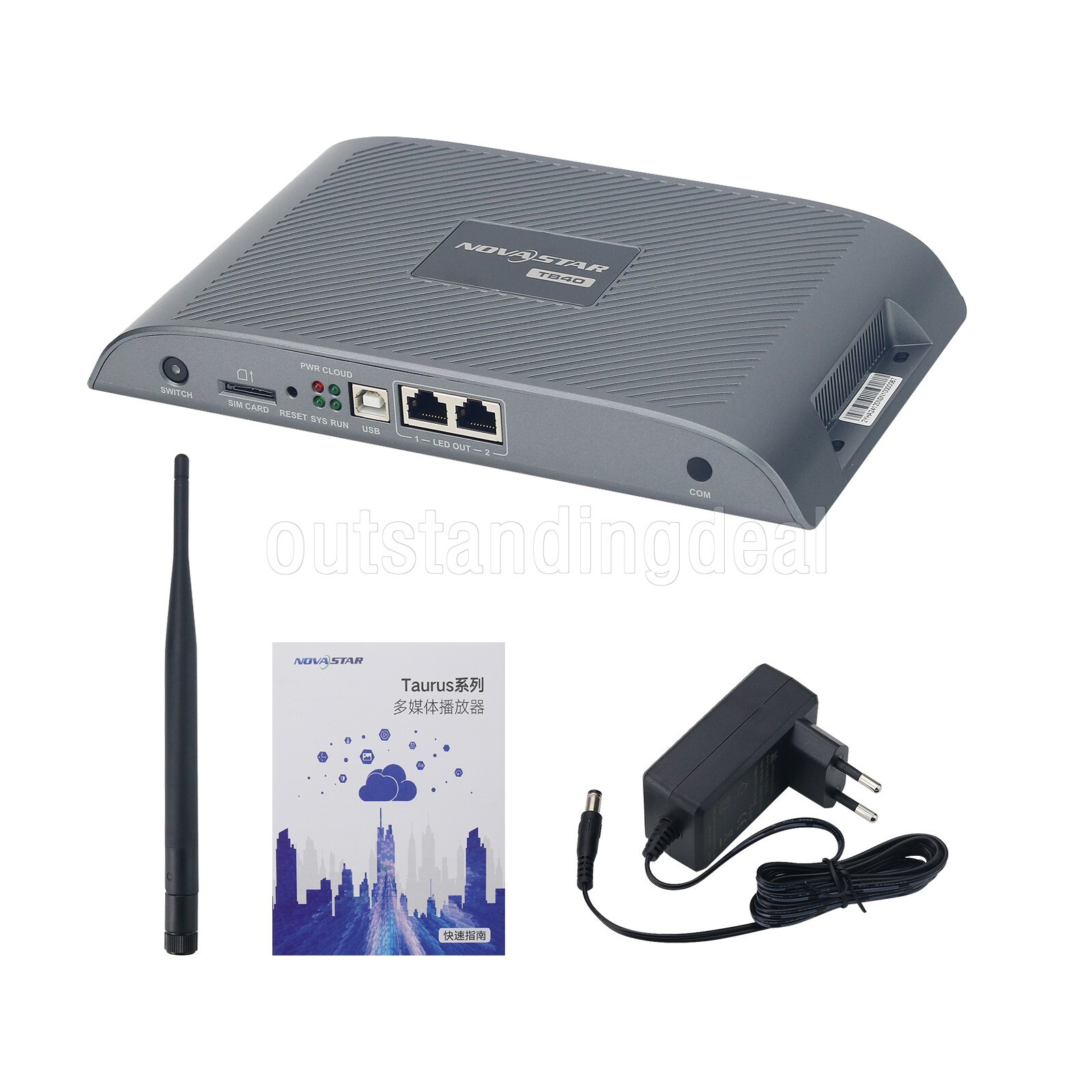 TB40 1.3MP Multimedia Player Full Color LED Display Controller 1GB+16GB os67