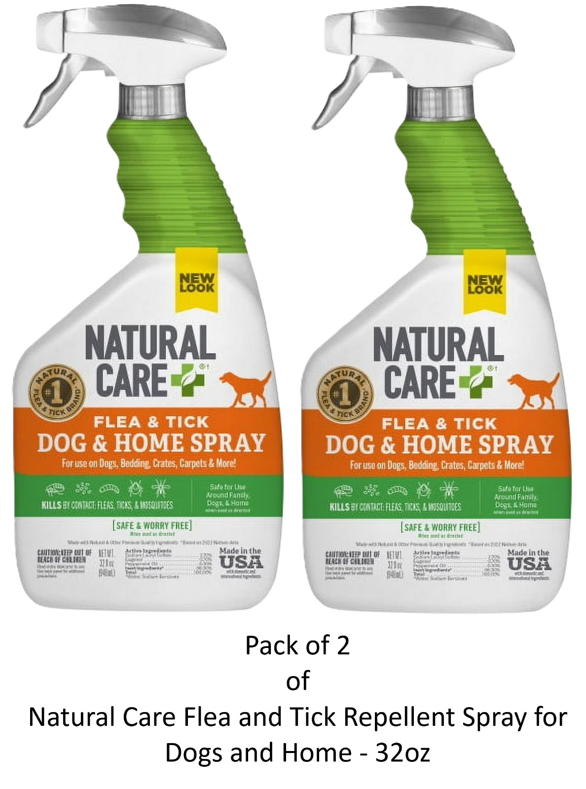 Natural Care Flea and Tick Repellent Spray for Dogs and Home - 32oz (2 Pack) Natural Care Flea and Tick Repellent Spray for Dogs and Home - 32oz (2 Pack)
